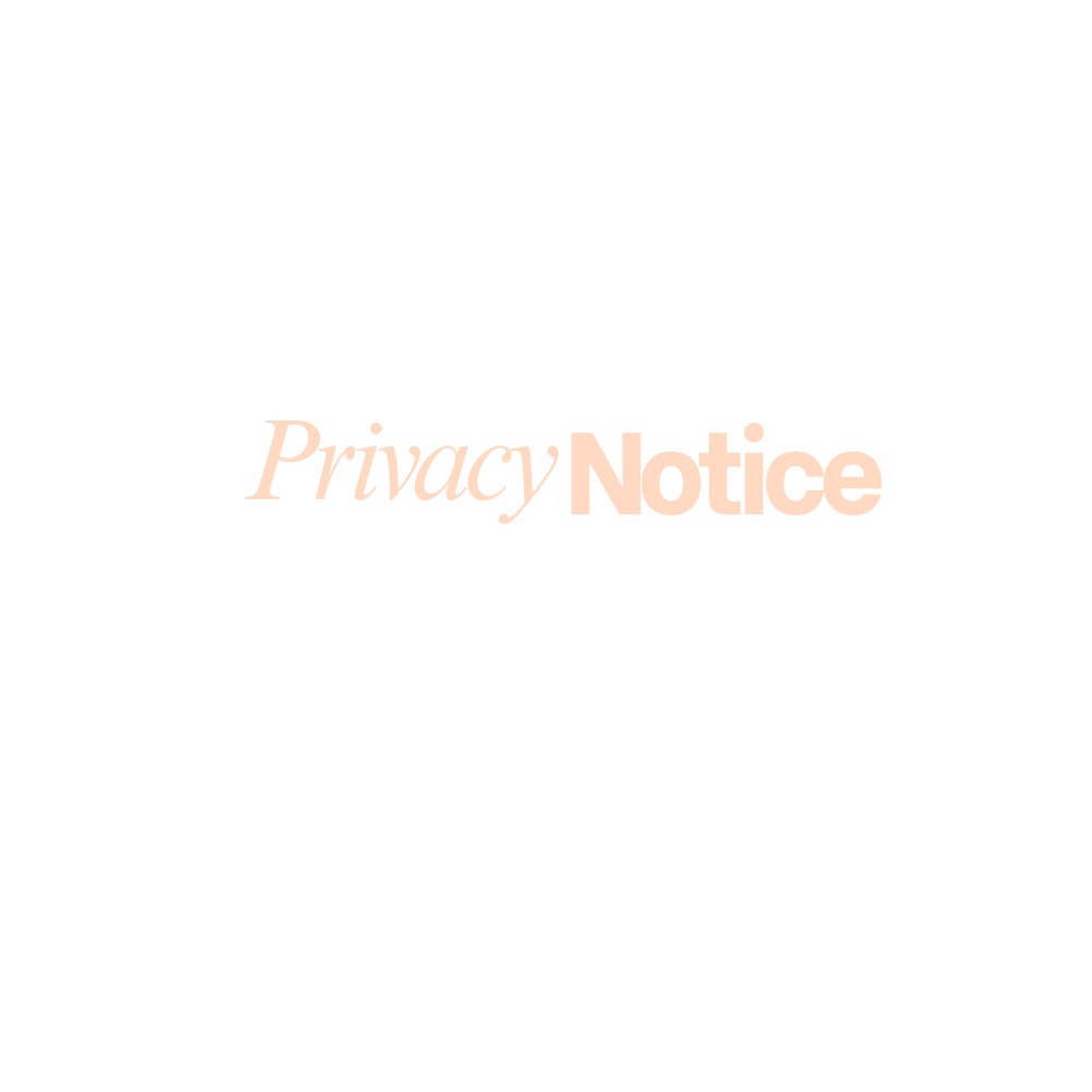Privacy Notice text overlay on a black background with pink and white lettering