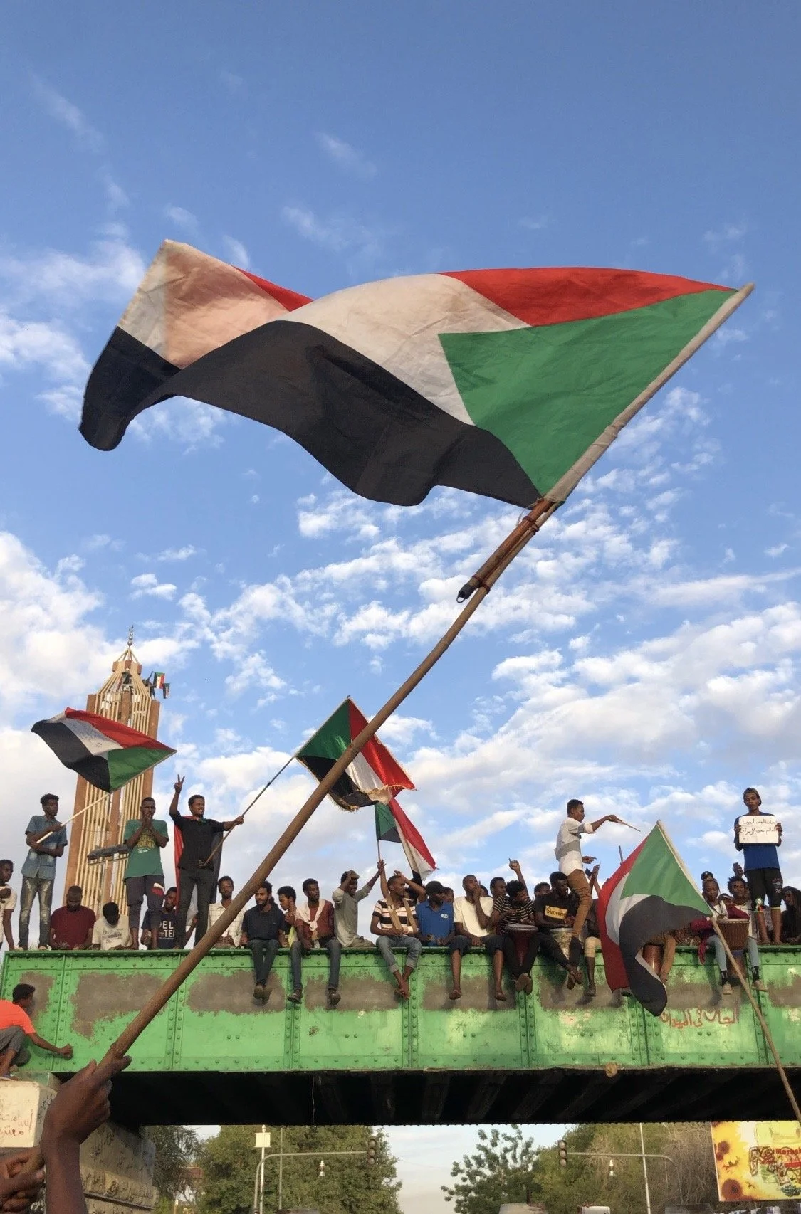 protest at the sit-in in front jam3a avenue, right in front of the university of khartoum. may 27, 2019. 