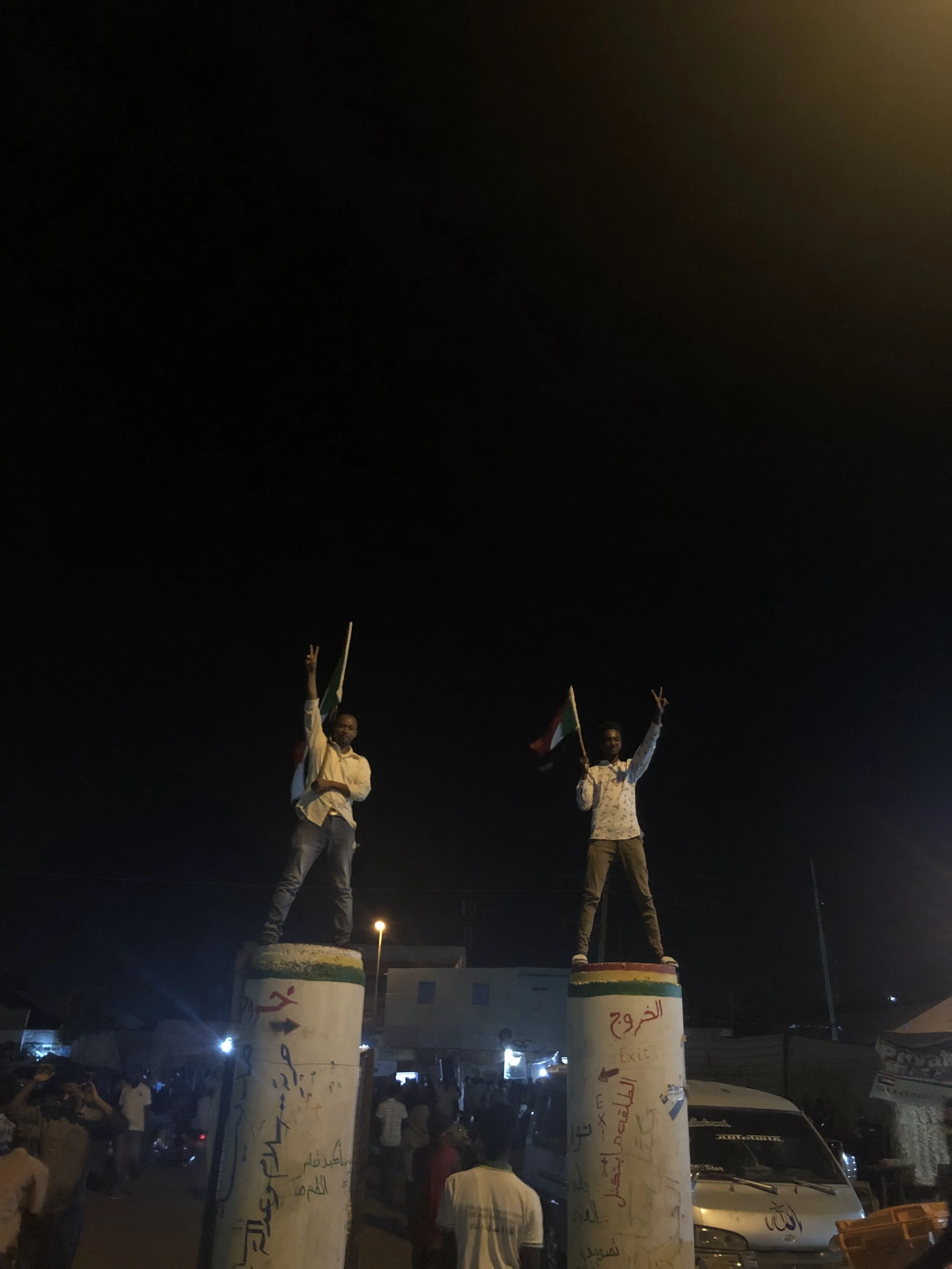 at the sit-in in front of the military headquarters. may 25, 2019. 