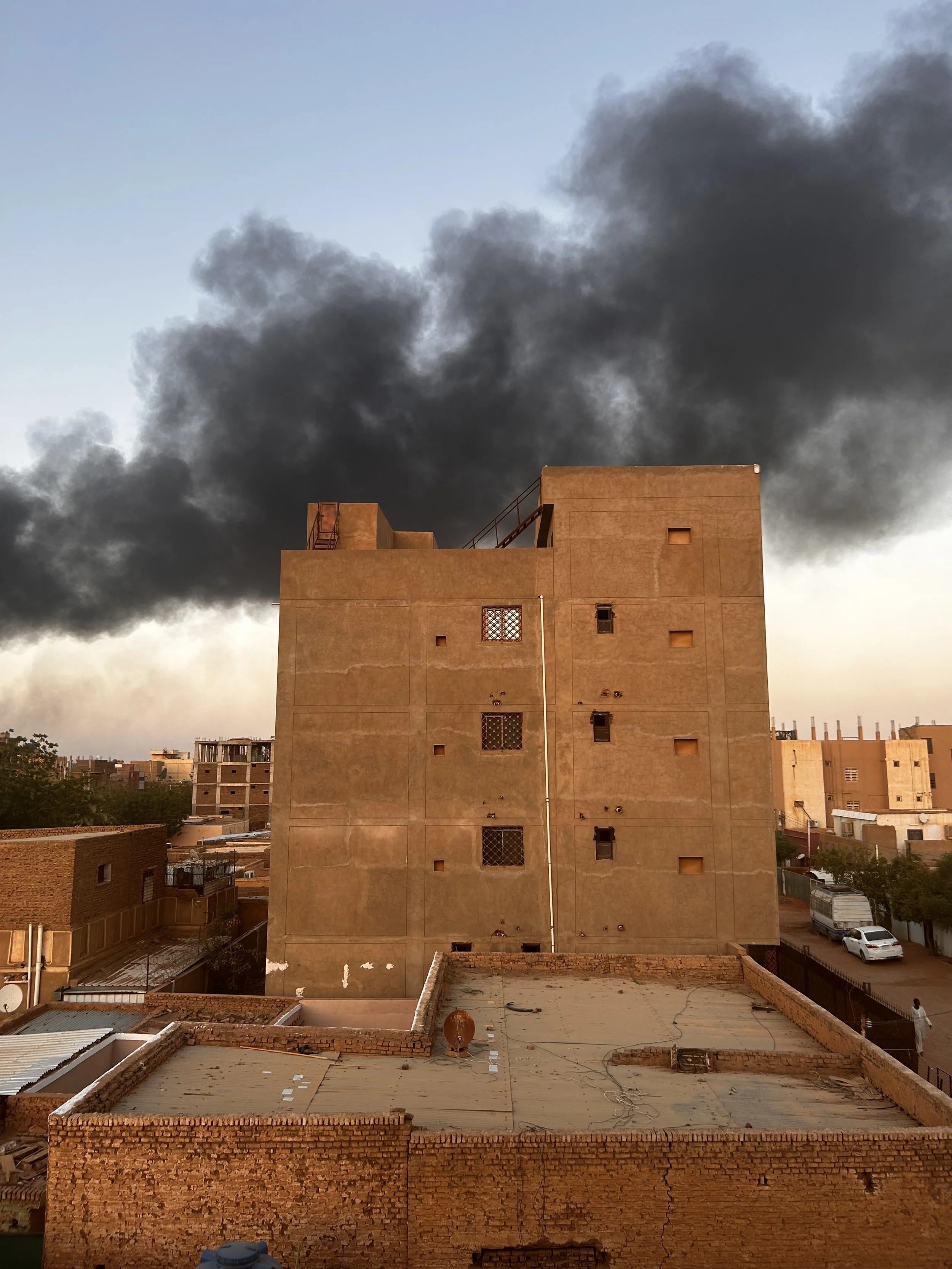 scenes of war from an apartment in al-daim, khartoum. april 19, 2023. 