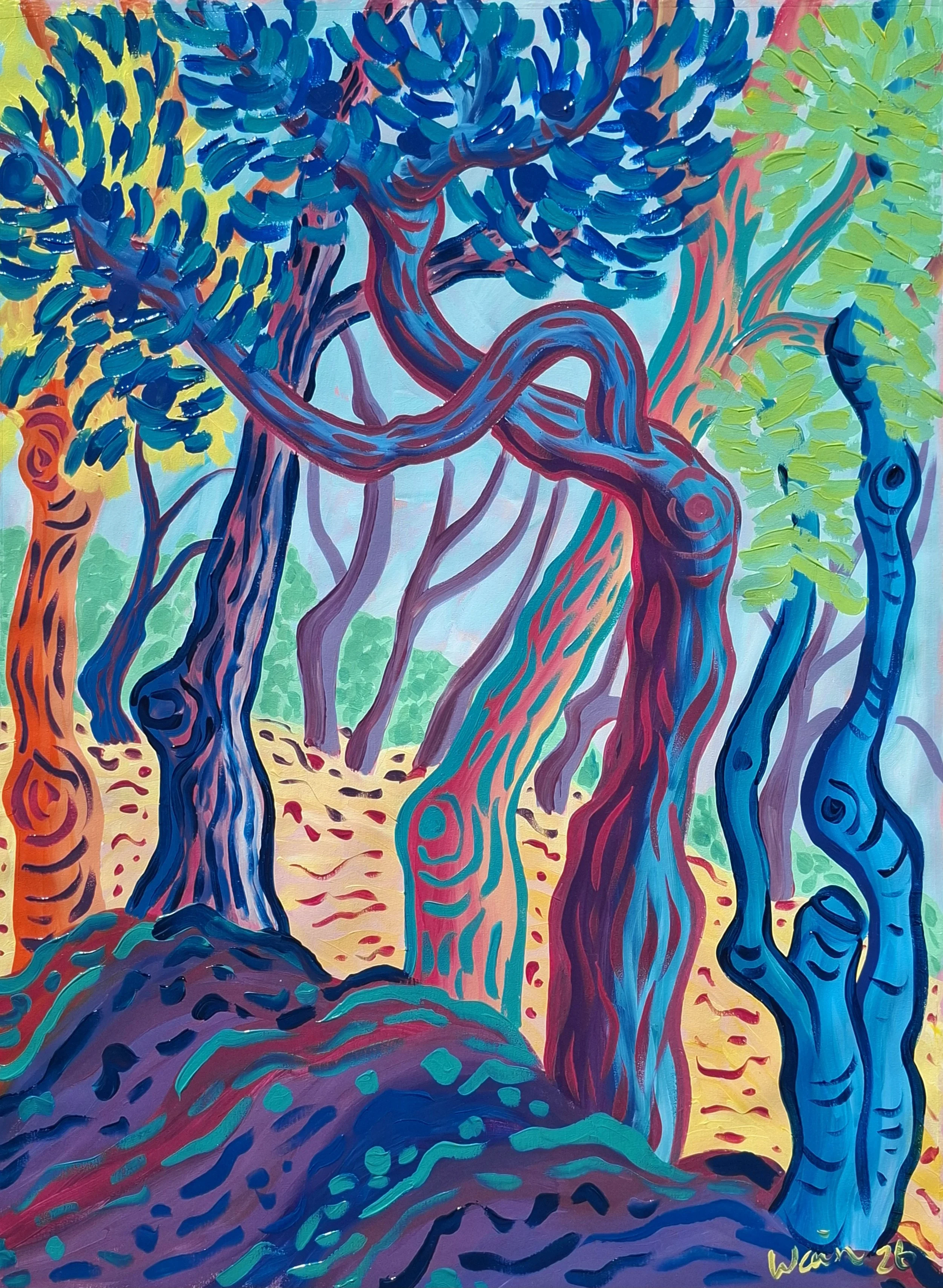 Luminous Mediterranean Pines