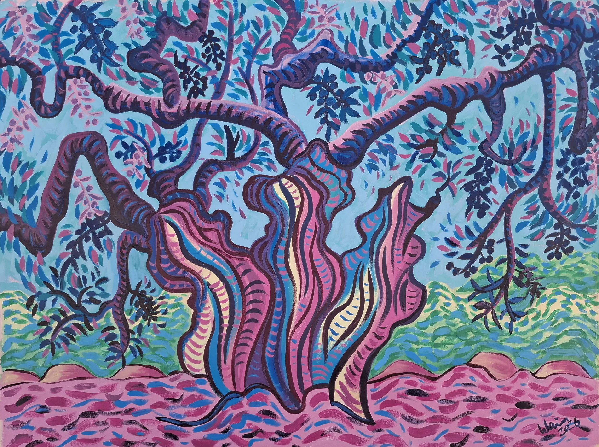 Between Worlds: Reflections of an Olive Tree - Current Exhibition Entry – Inquire for Details.
130x96cm