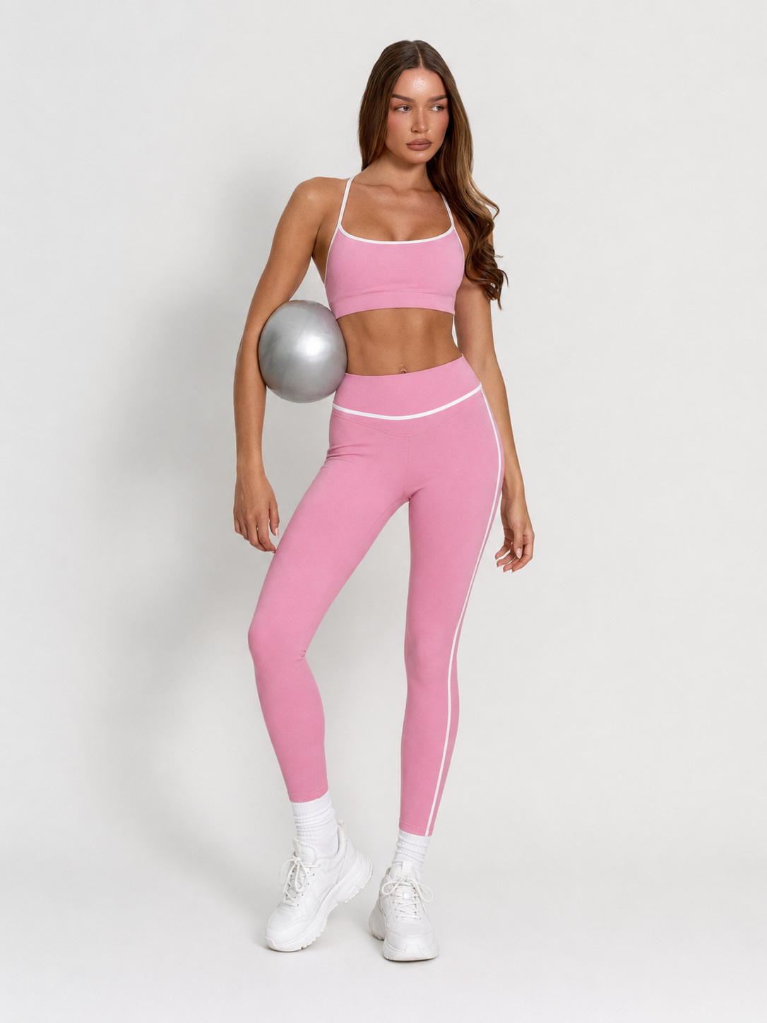 SET PINK ECLIPSE— sportovní podprsenka + legíny