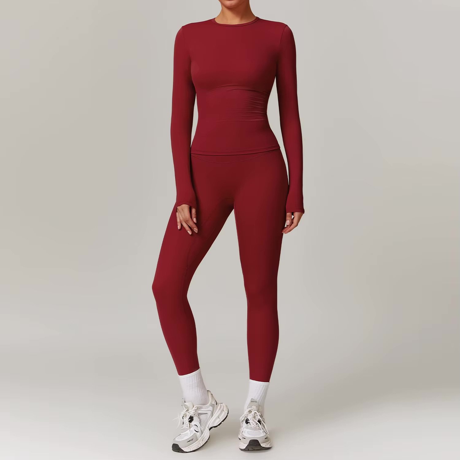 Set Leginy Top Burgundy