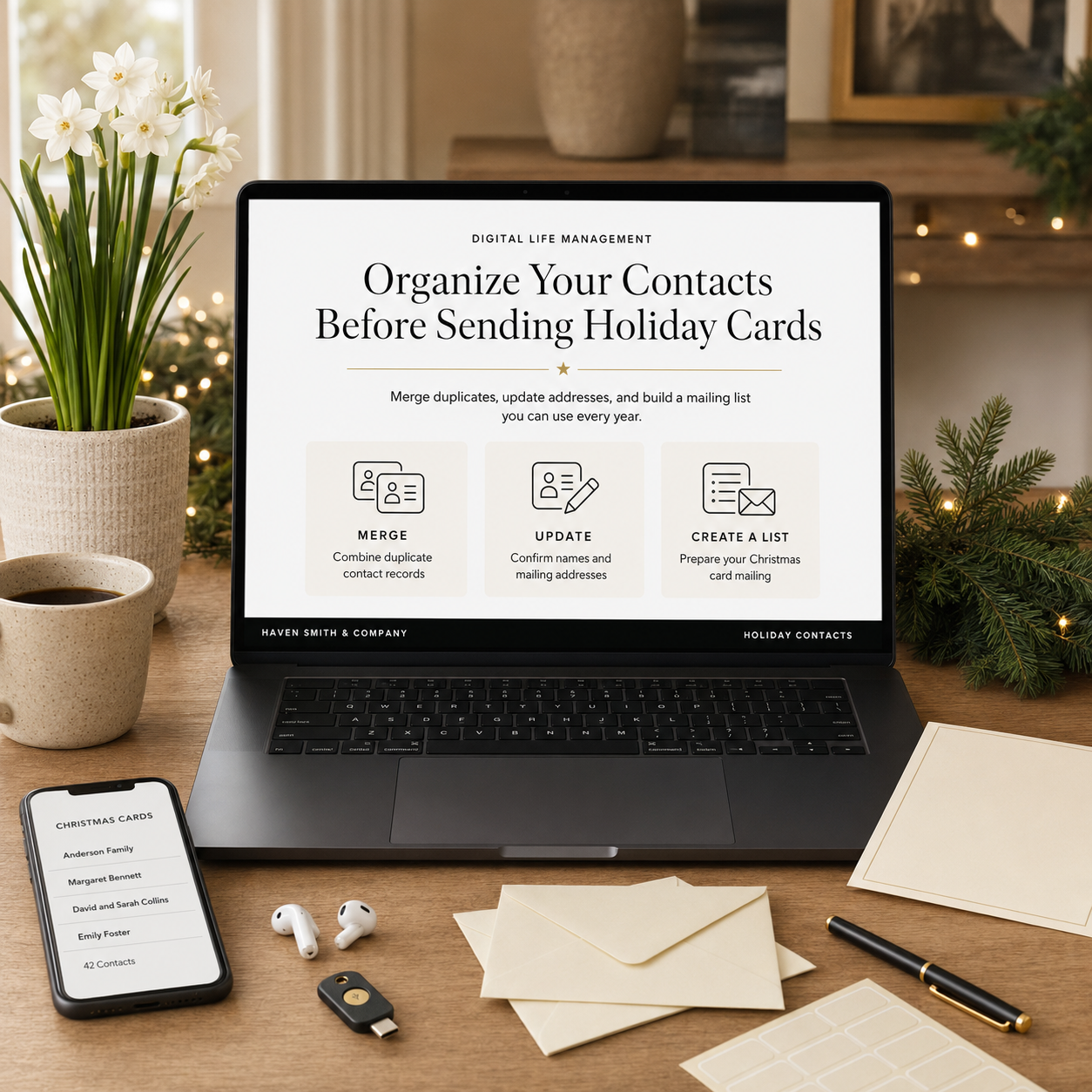 How to Organize Your Contacts Before Sending Holiday Cards