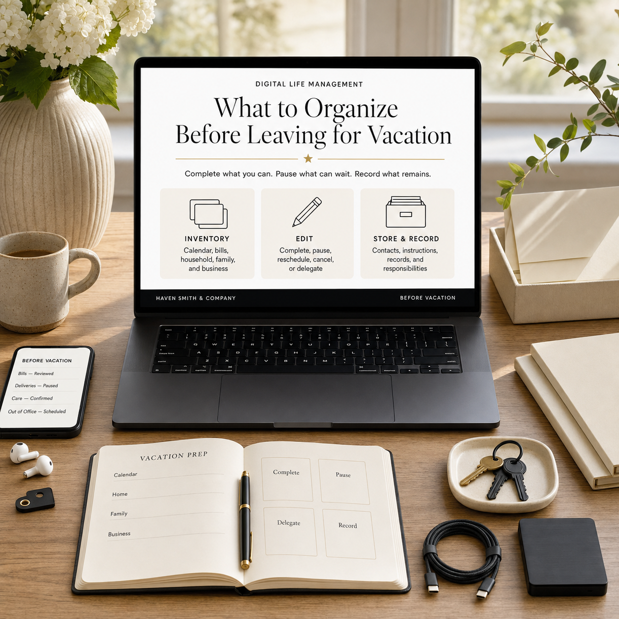 What to Organize Before Leaving for Vacation