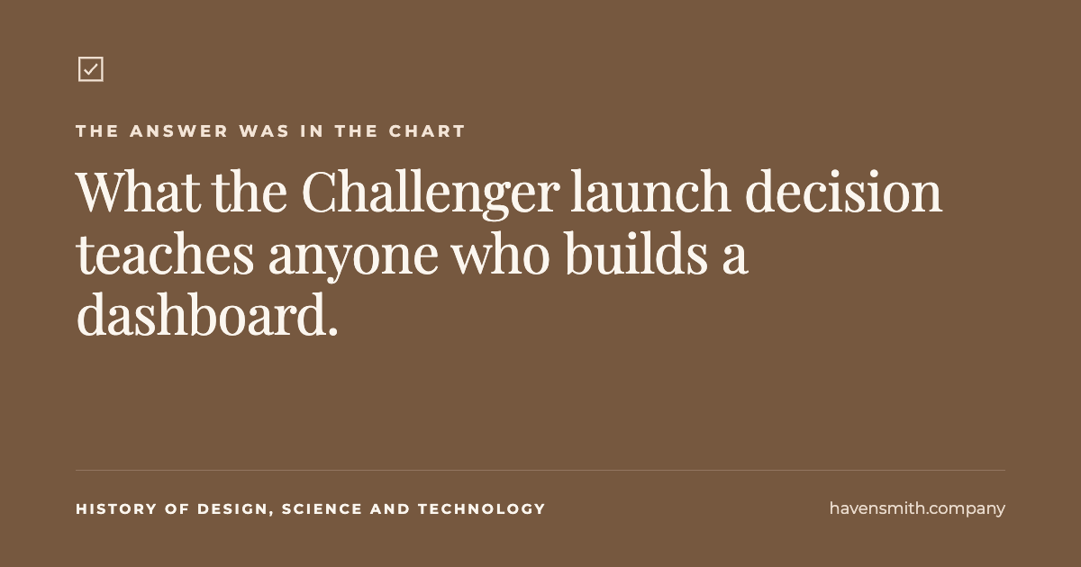 The Challenger Launch Decision as a Design Lesson