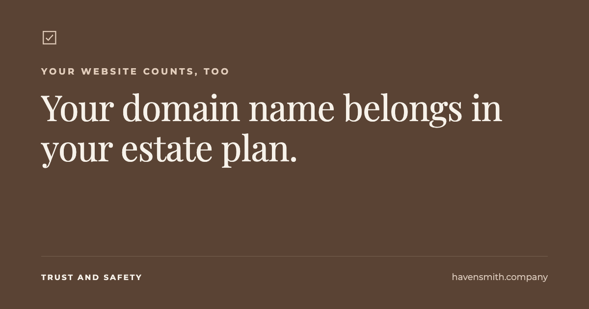 Your Domain Name Belongs in Your Estate Plan