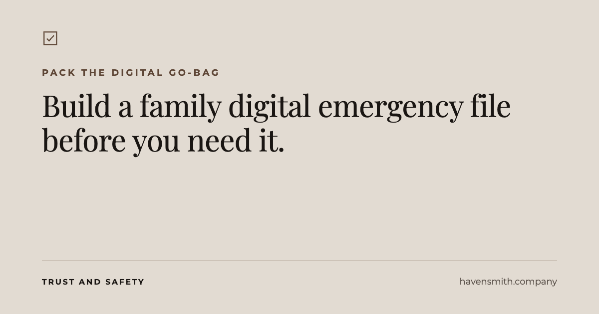 Build a Family Digital Emergency File Before You Need It