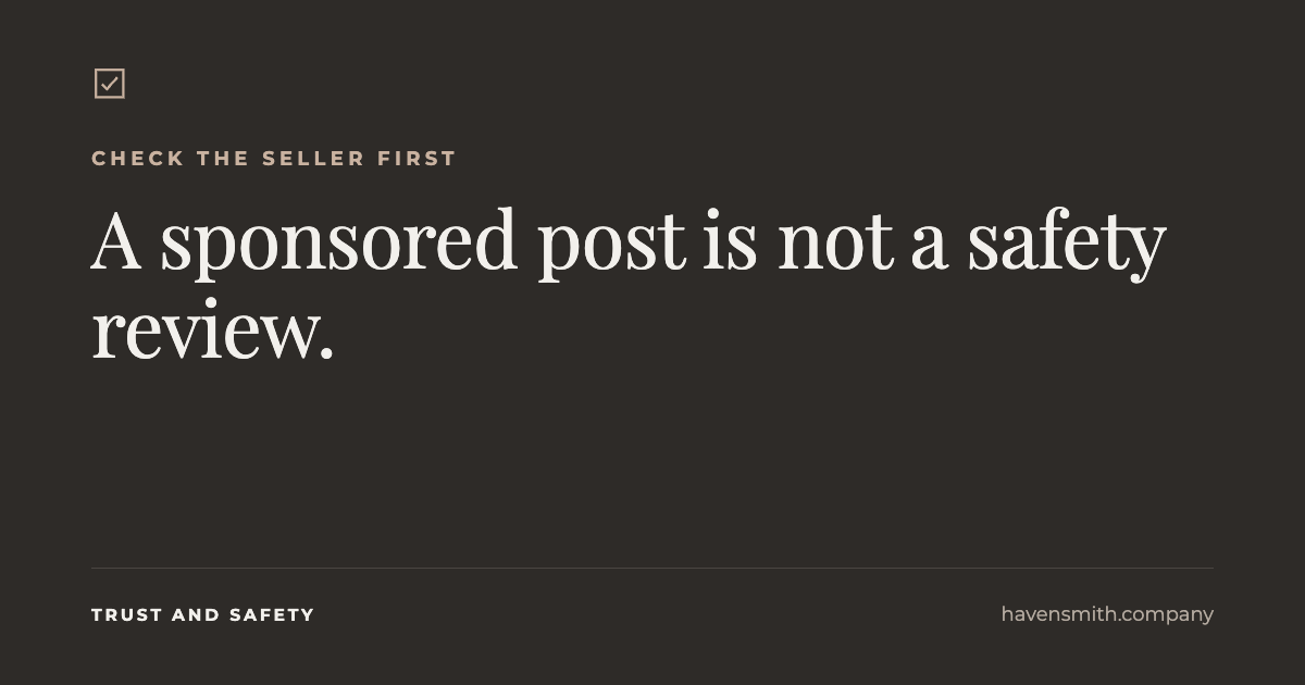 A Sponsored Post Is Not a Safety Review: How to Check Social Media Ads Before You Buy