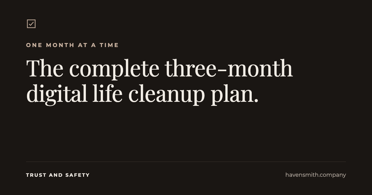 The Complete Three-Month Digital Life Cleanup Plan