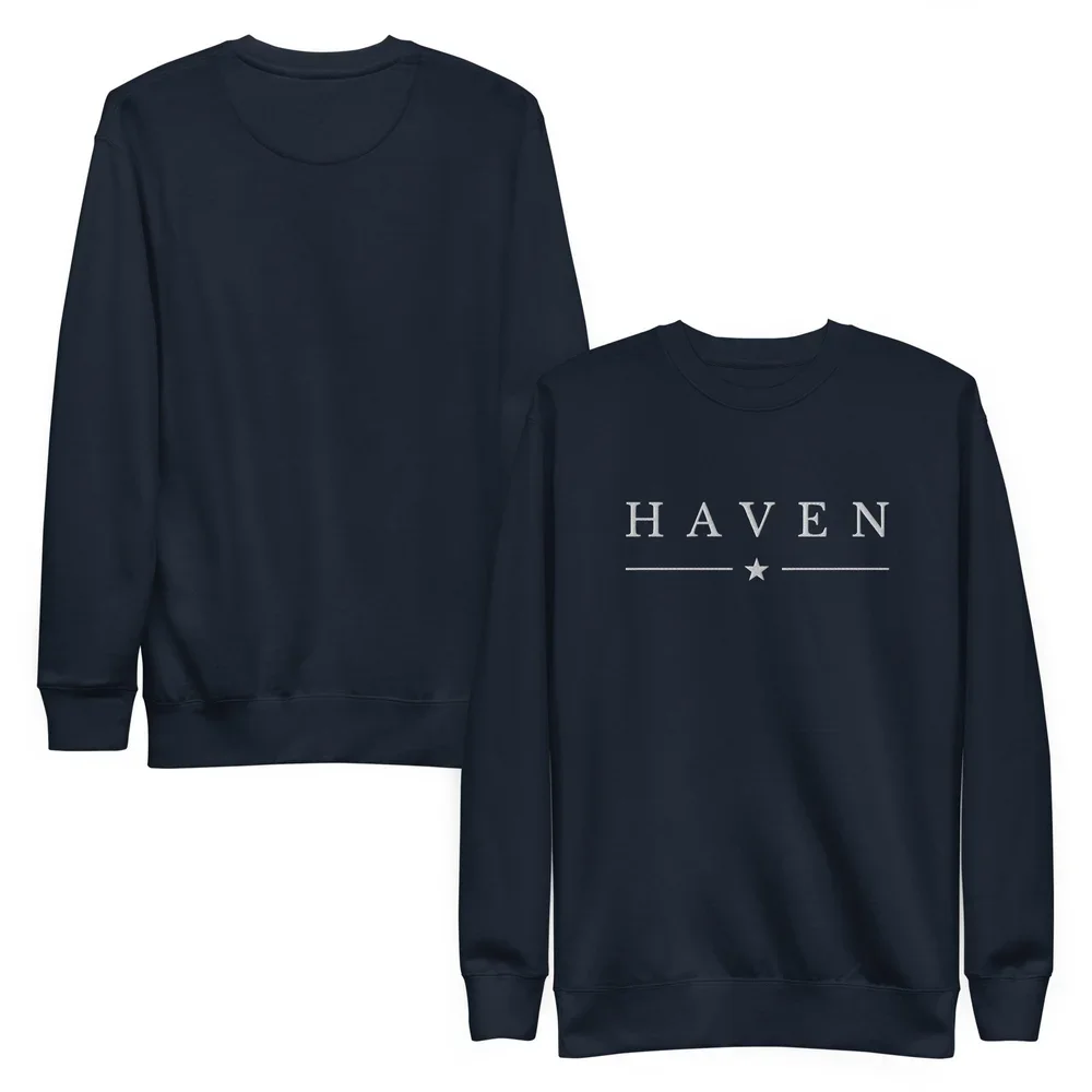 HAVEN White on Navy Hold.webp