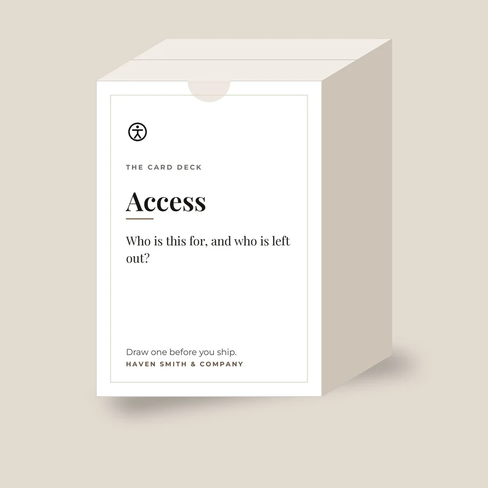 The Access card deck in its tuck box.