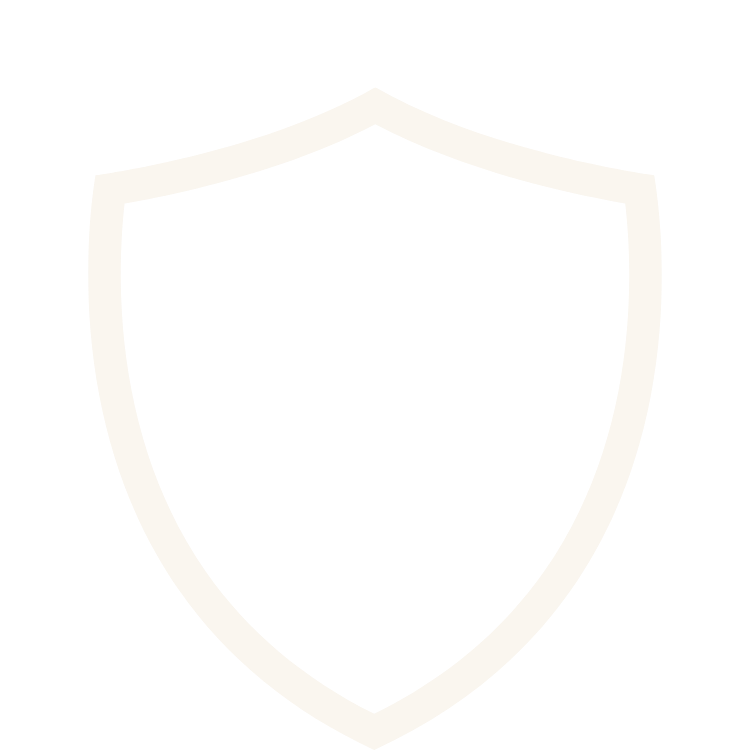 An outline of a shield with a white border on a black background.