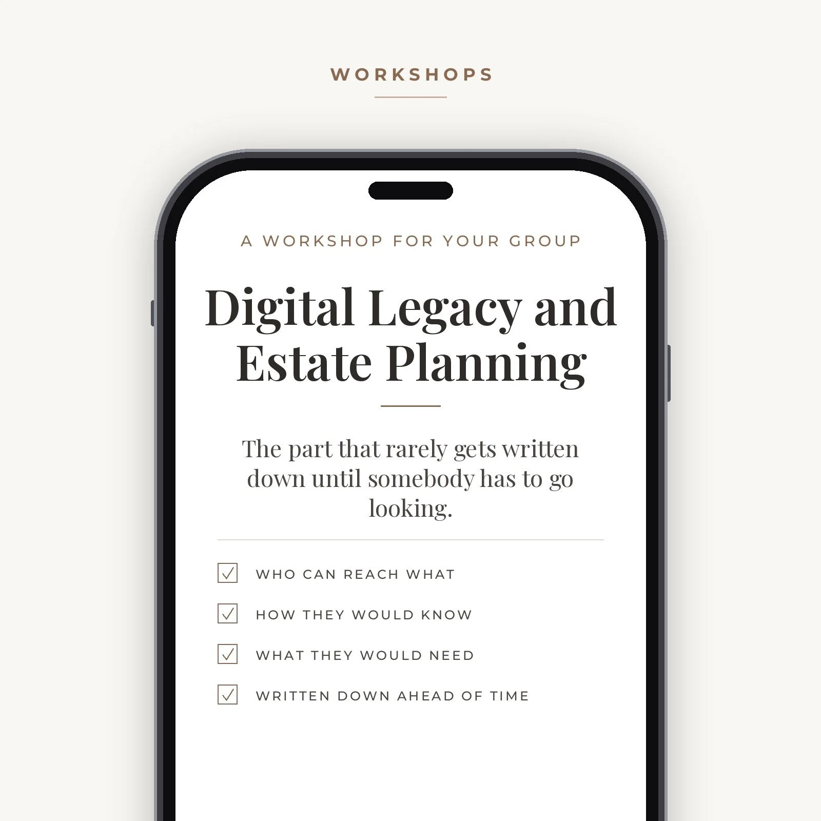 Digital Legacy & Estate Planning Workshop