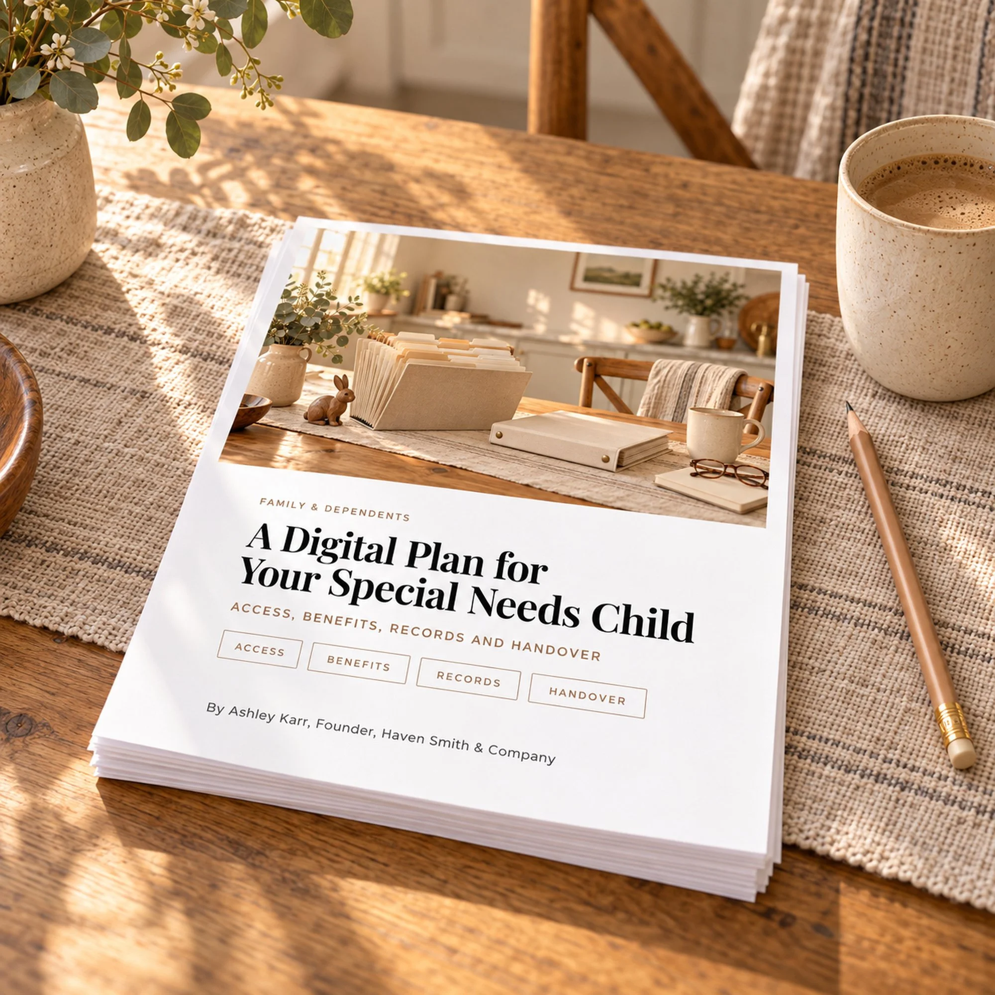 2 The cover of A Digital Plan for Your Special Needs Child, on a table in daylight.jpg