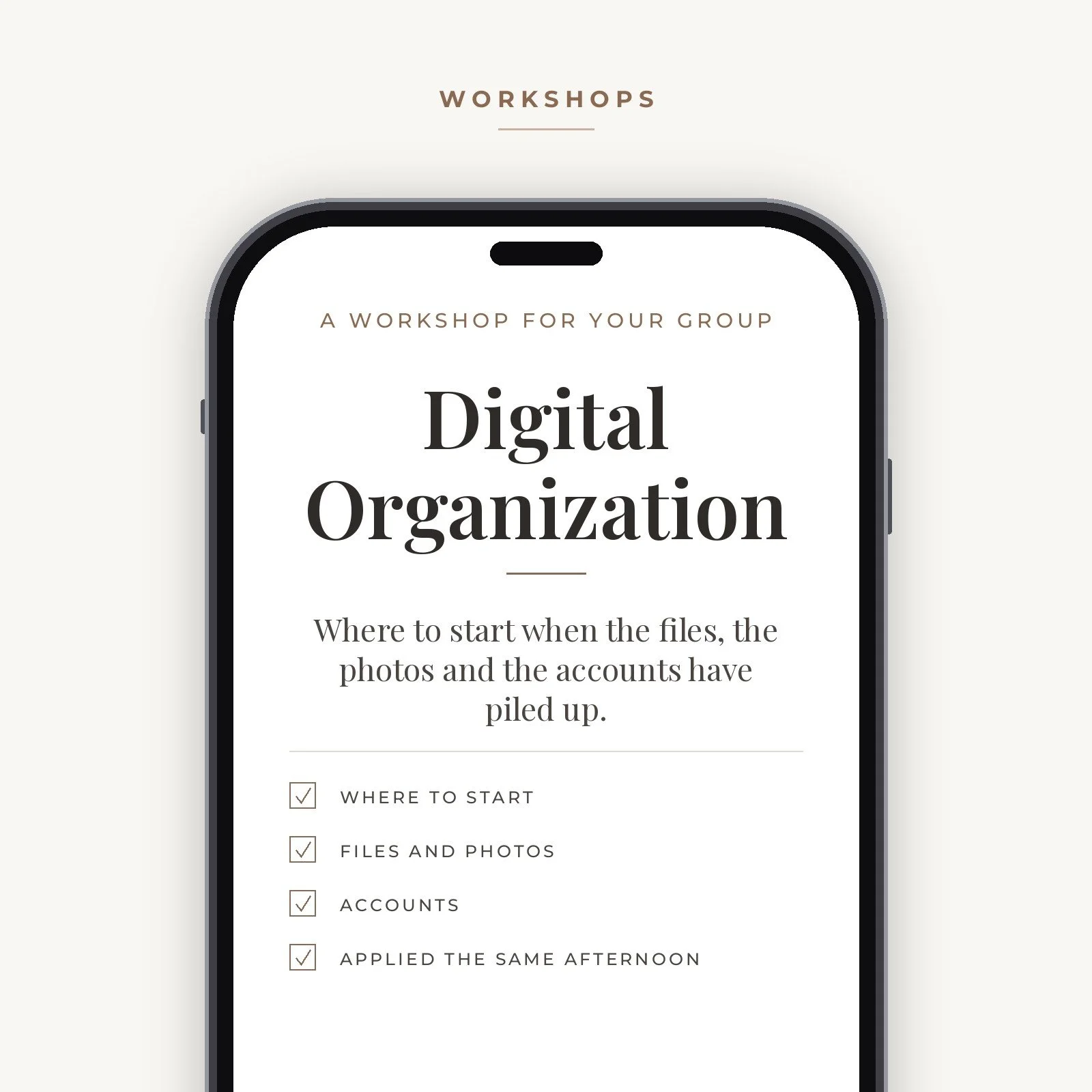 Digital Organization Workshop