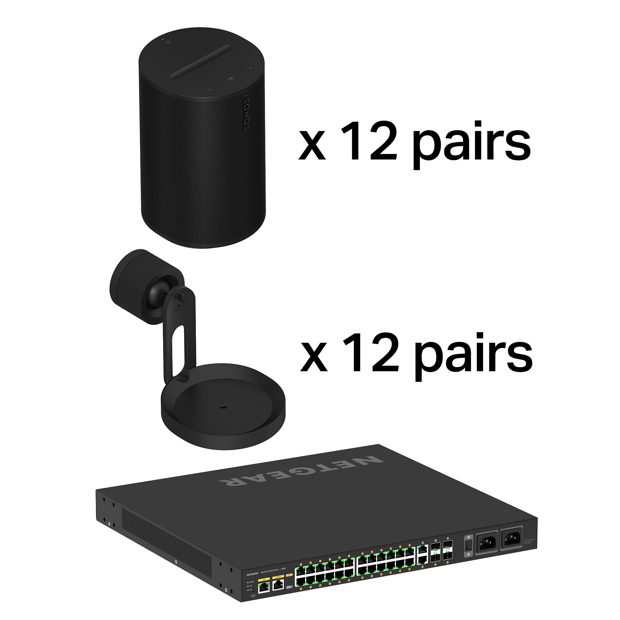 Large Cafe / Restaurant Sonos Pro Bundle - Black