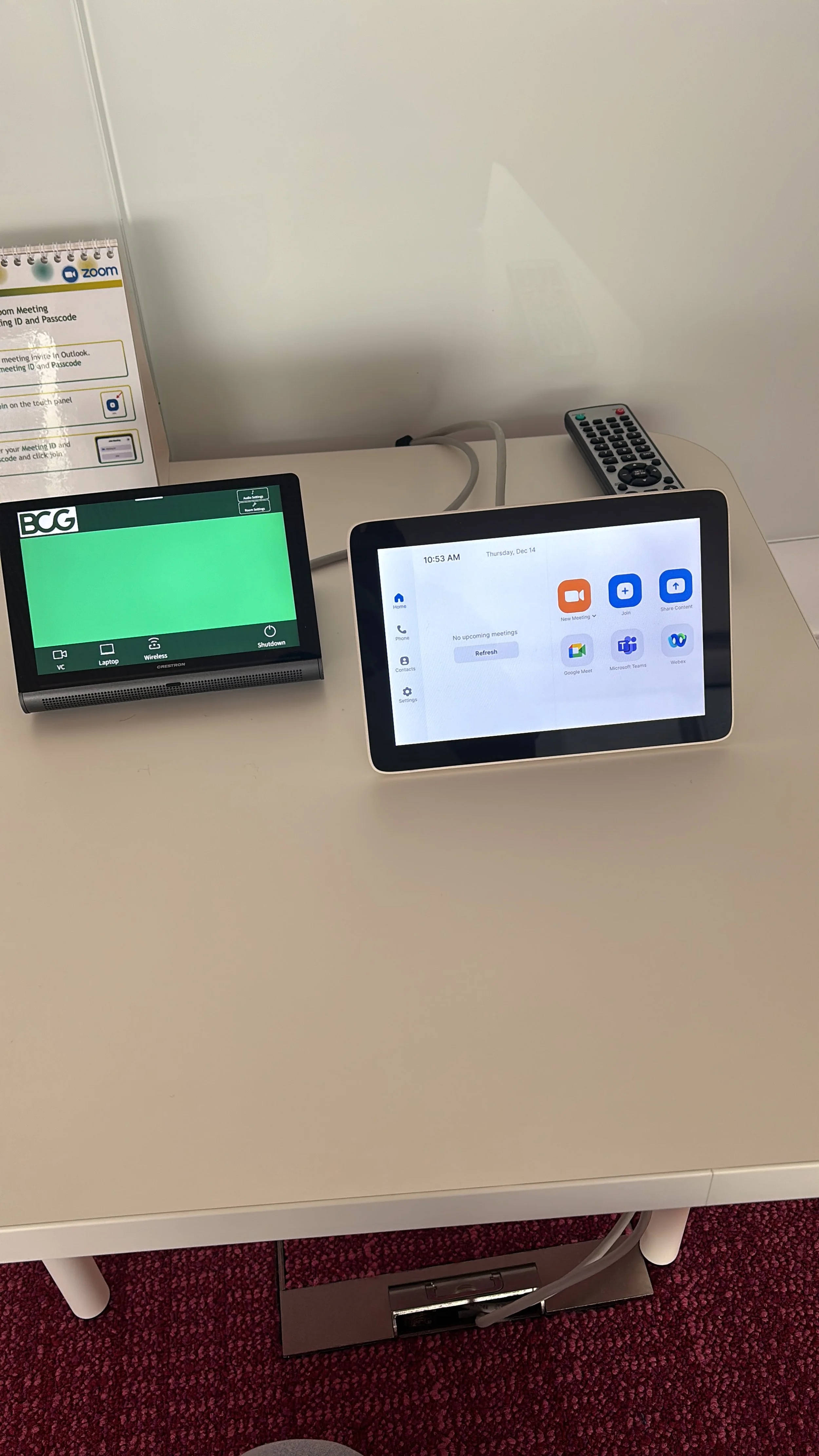 Zoom Room Touch Panel