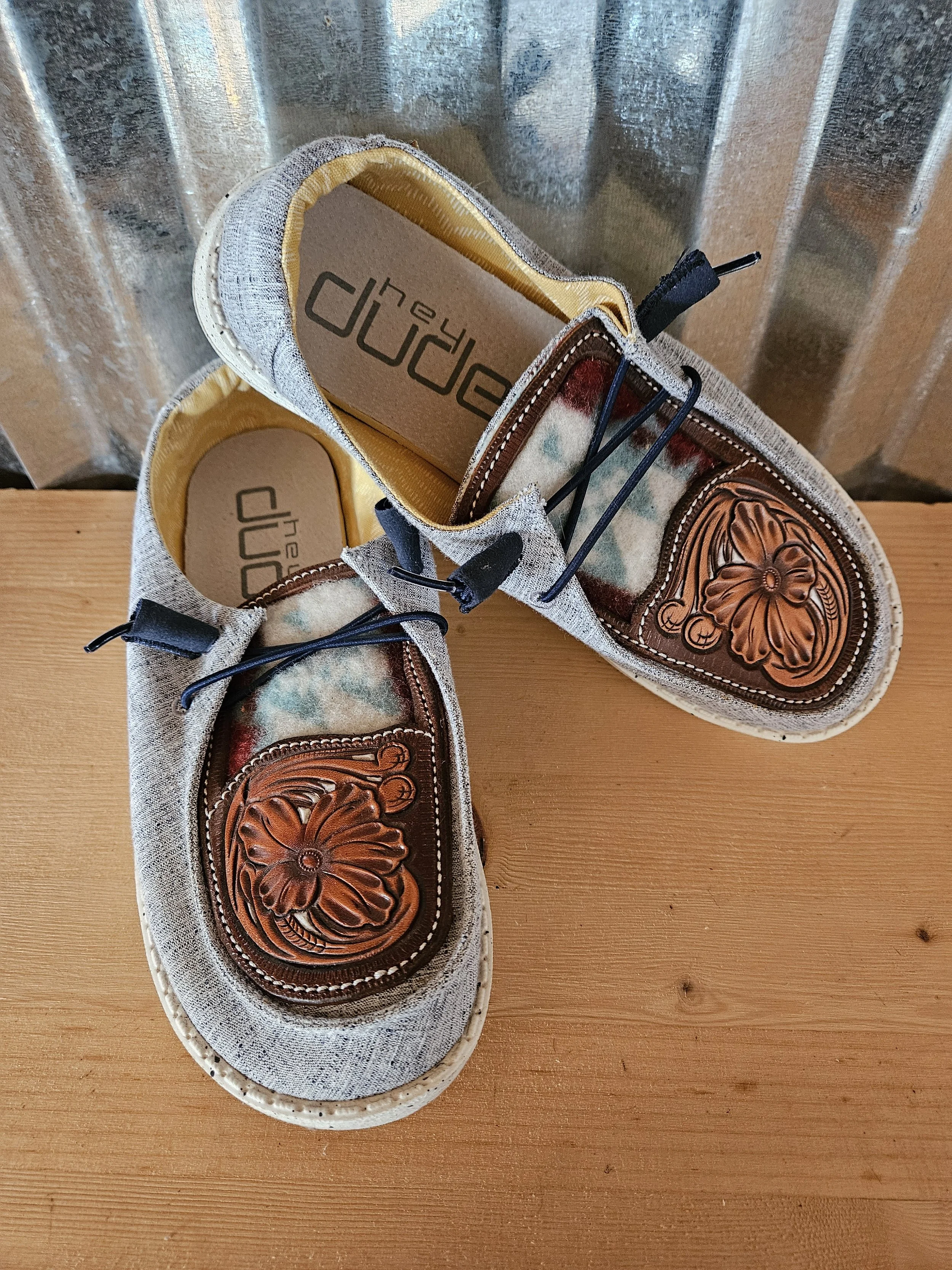 Floral and Pendleton Wool Hey Dudes Women's Size 7