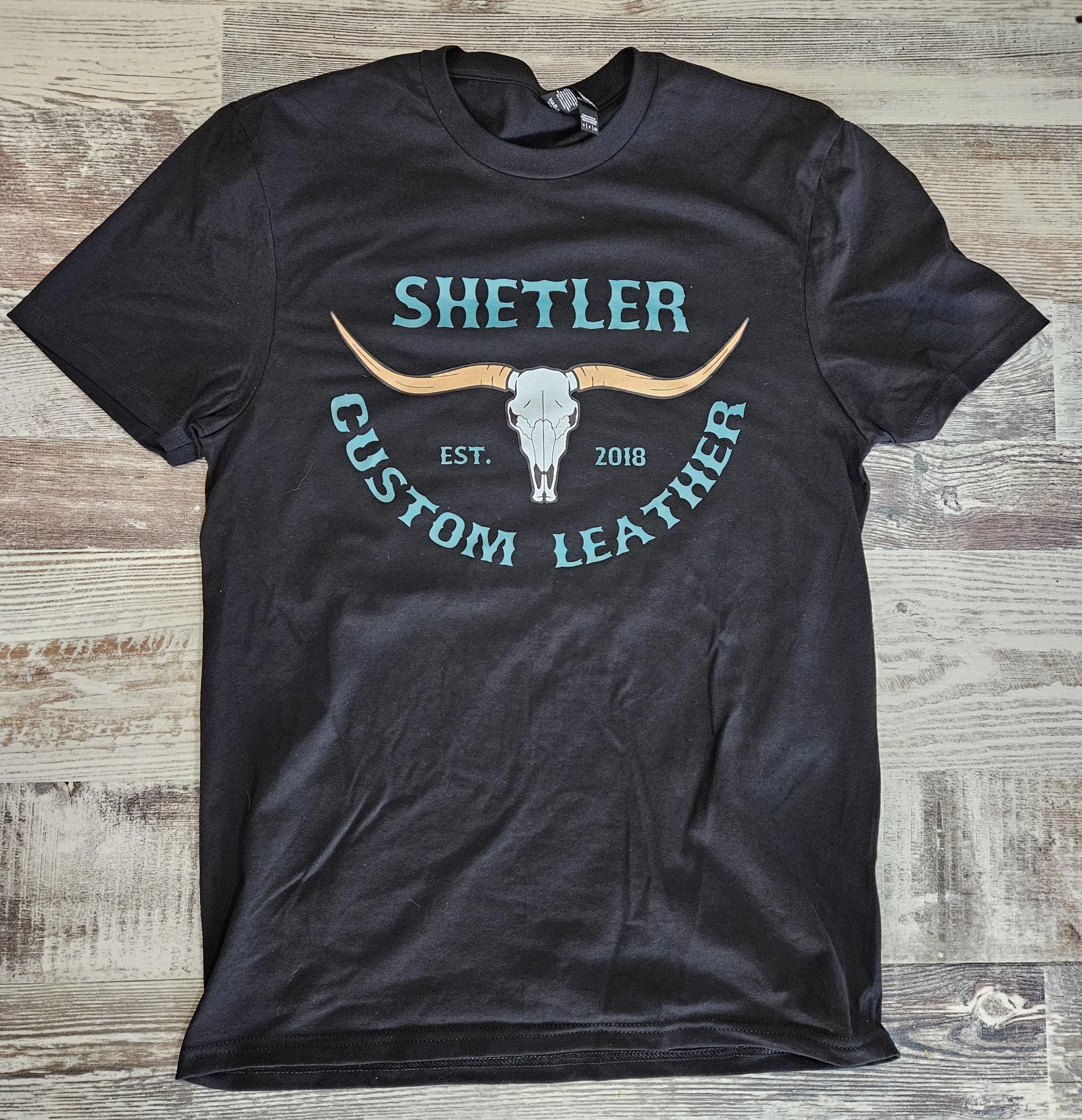 Unisex Black Screen Printed Logo Tees