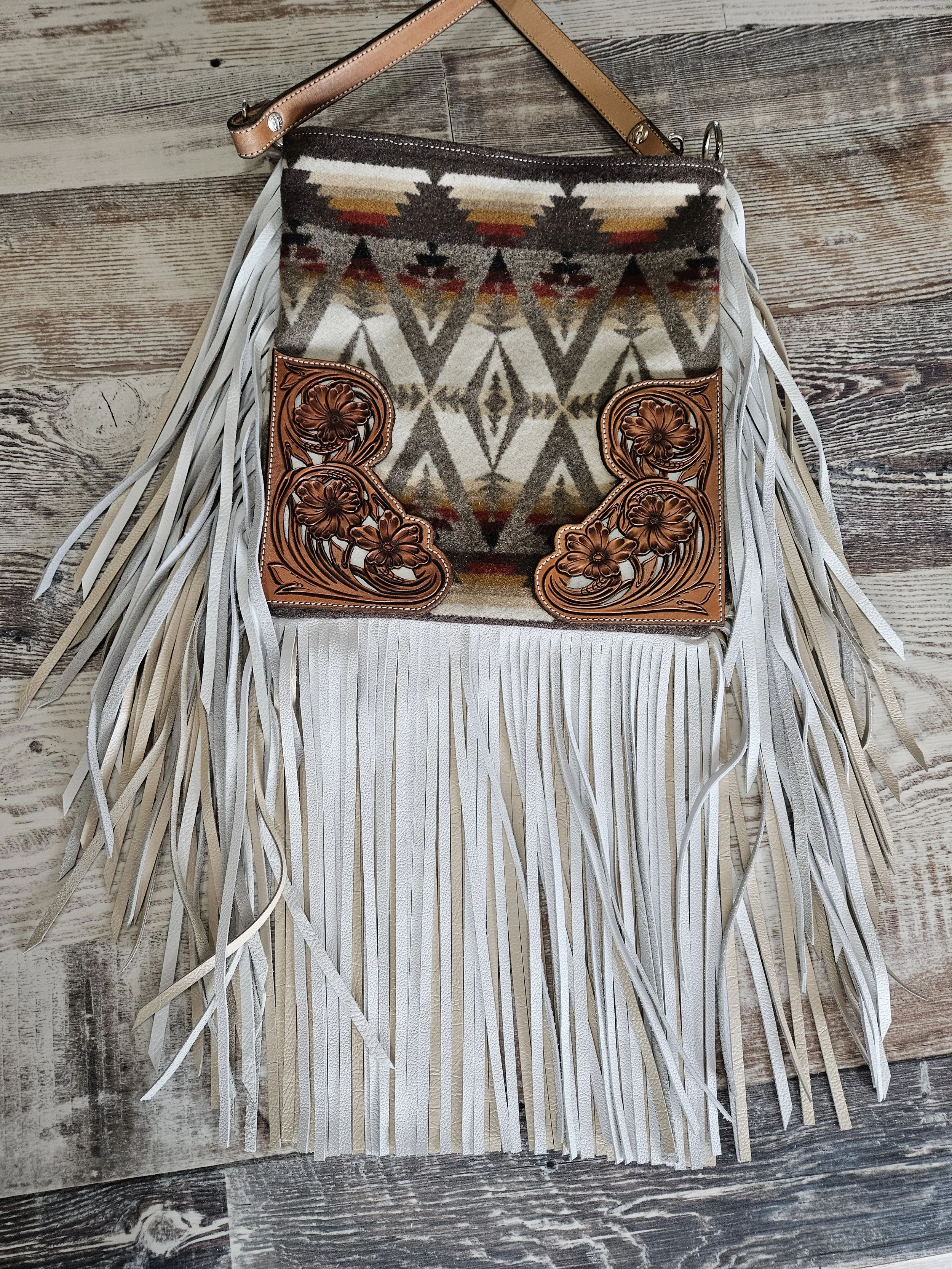 12x12 Pendleton Wool Crossbody Purse