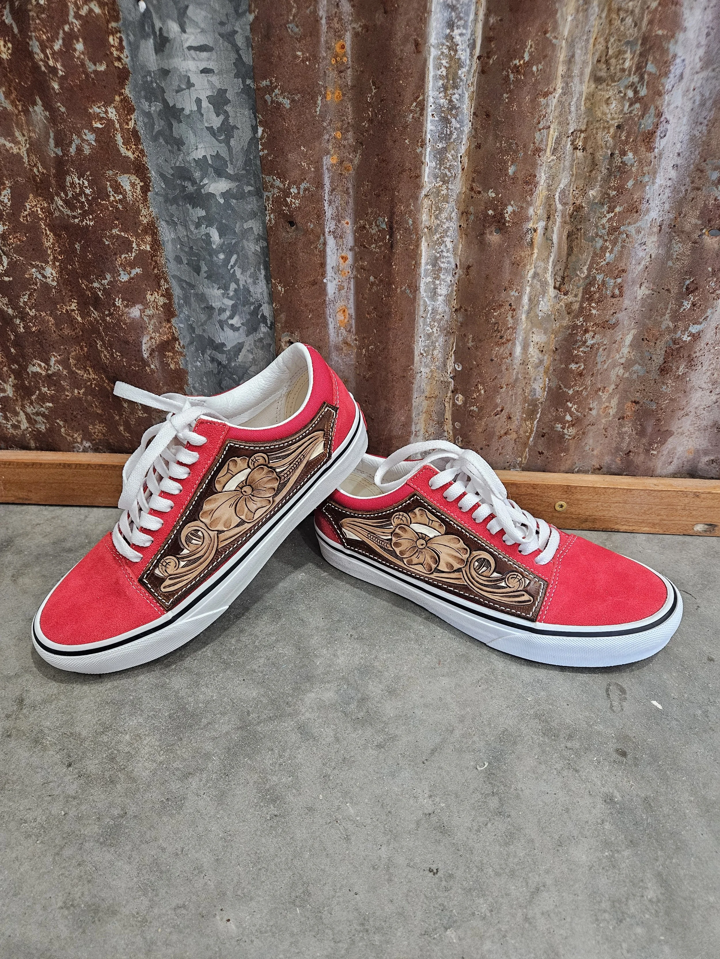 Red Vans Women's 8