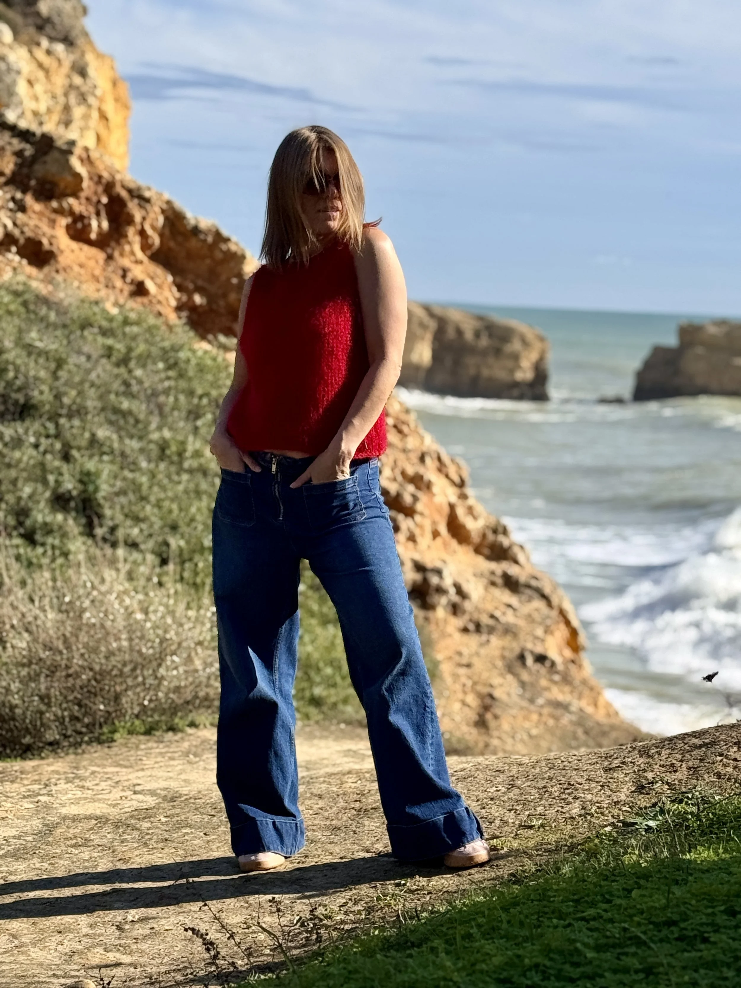 Silk Mohair - Cherry Red Top