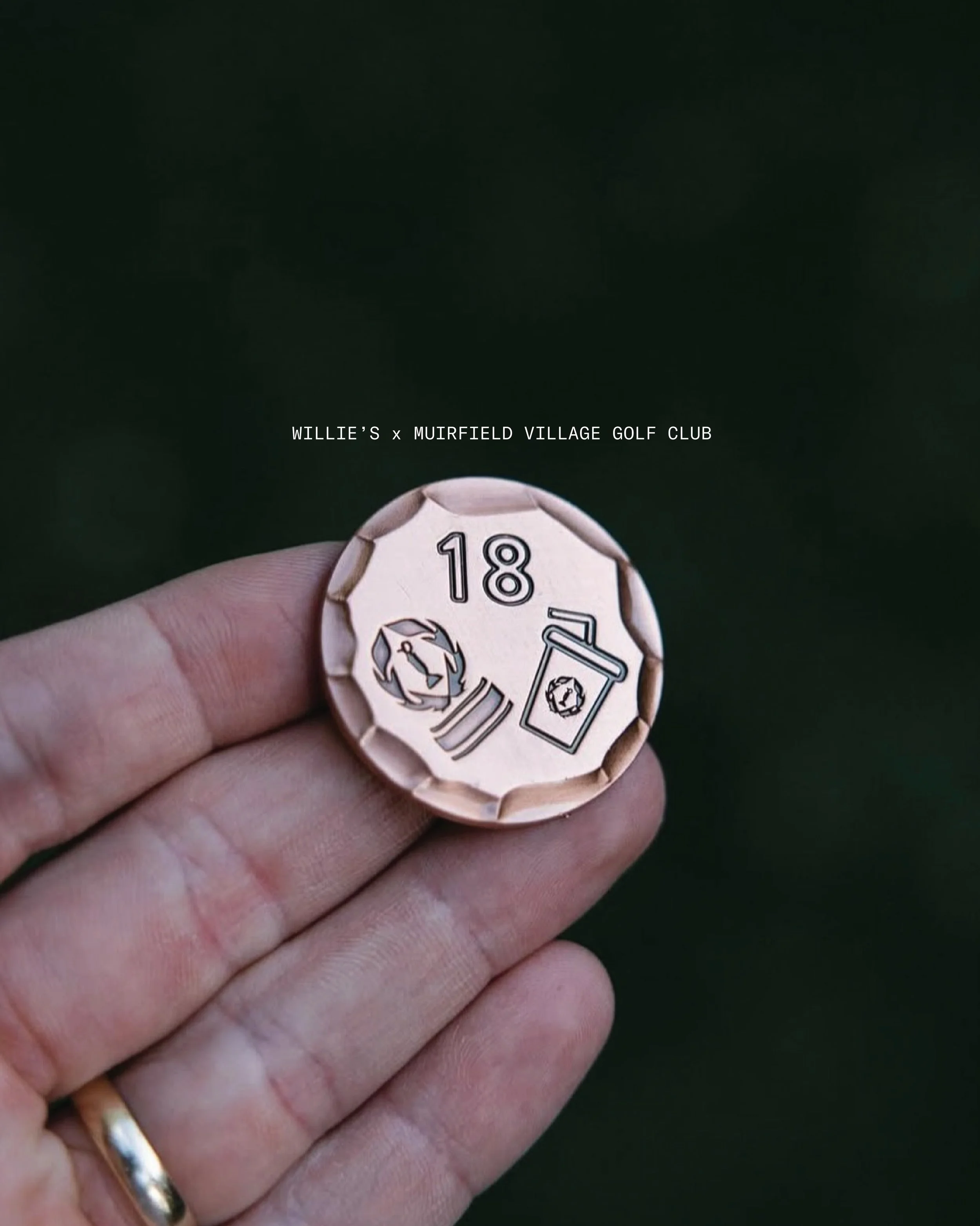 One of my favorite projects we&rsquo;ve worked on

Had the opportunity to create a custom ball marker for Muirfield Village Golf Club, featuring a few details that make the club so iconic:
&bull; 18 for Jack Nicklaus&rsquo; major championships &bull;