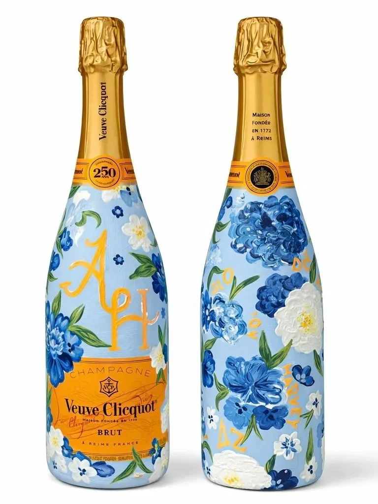 Custom Acrylic on Champagne Bottle, June 2023