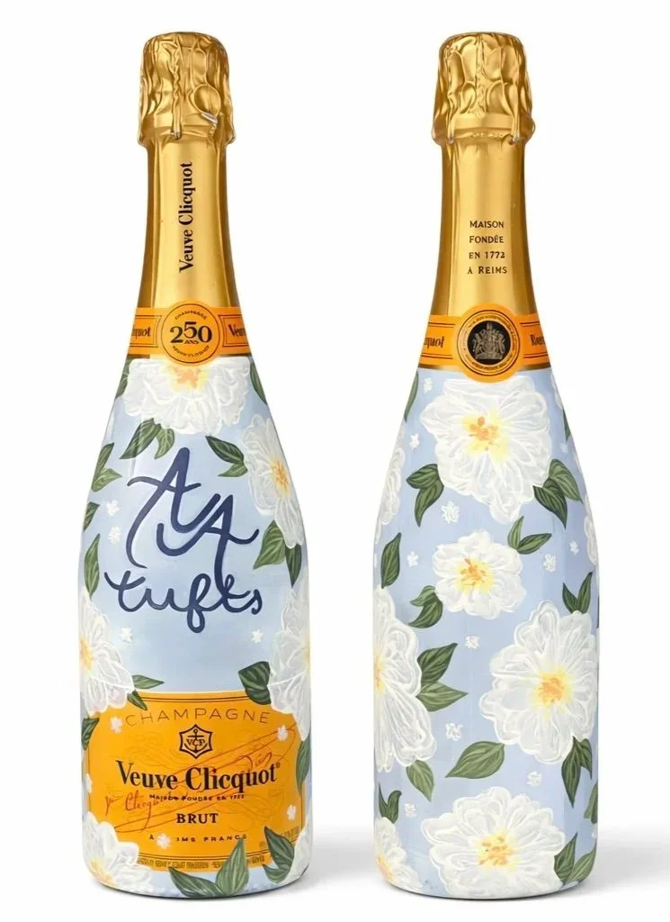 Custom Acrylic on Champagne Bottle, May 2024