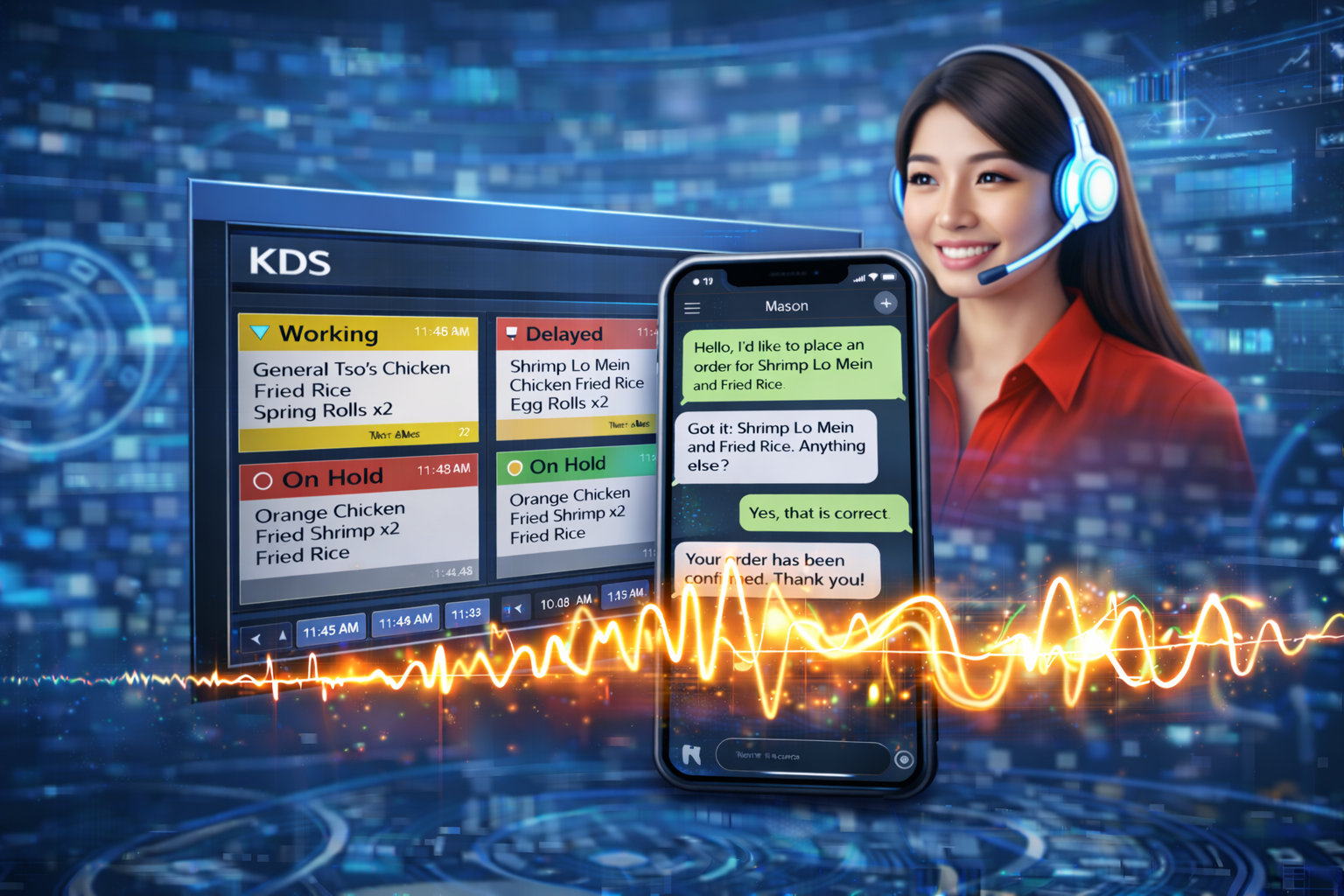 方案二：前台 + 后厨自动化