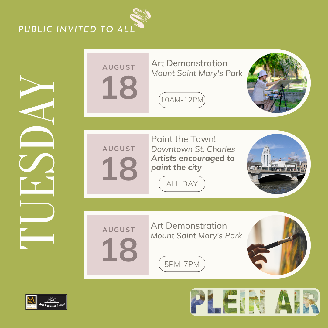 Tuesday Plein Air Schedule