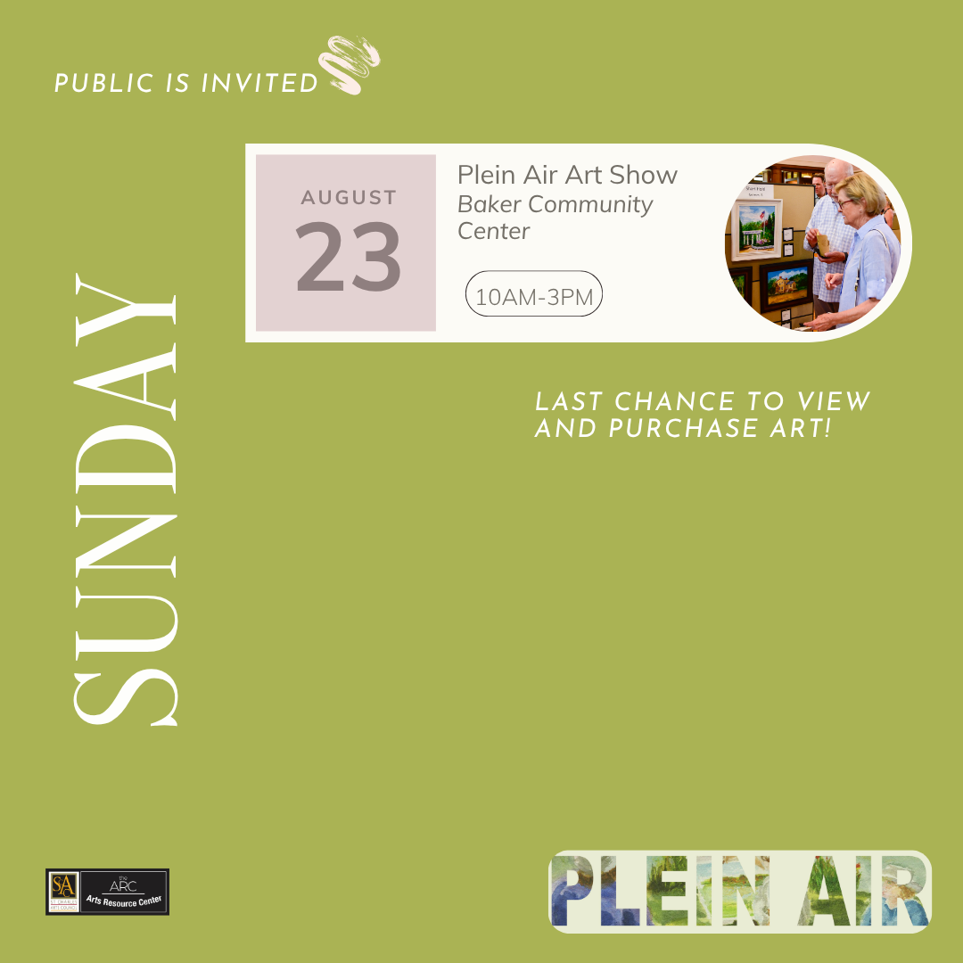 Sunday Plein Air Schedule