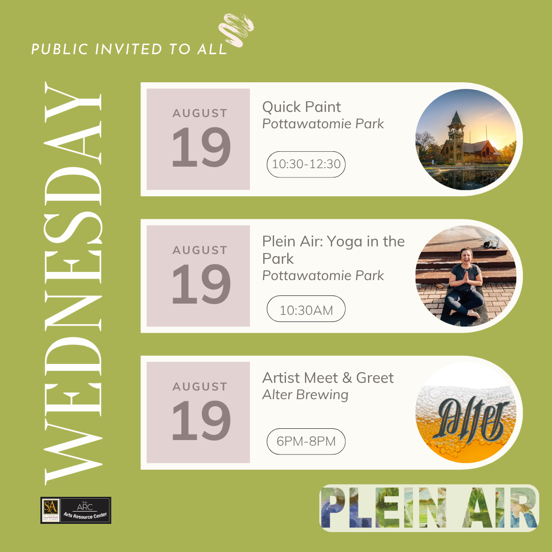 Wednesday Plein Air Schedule