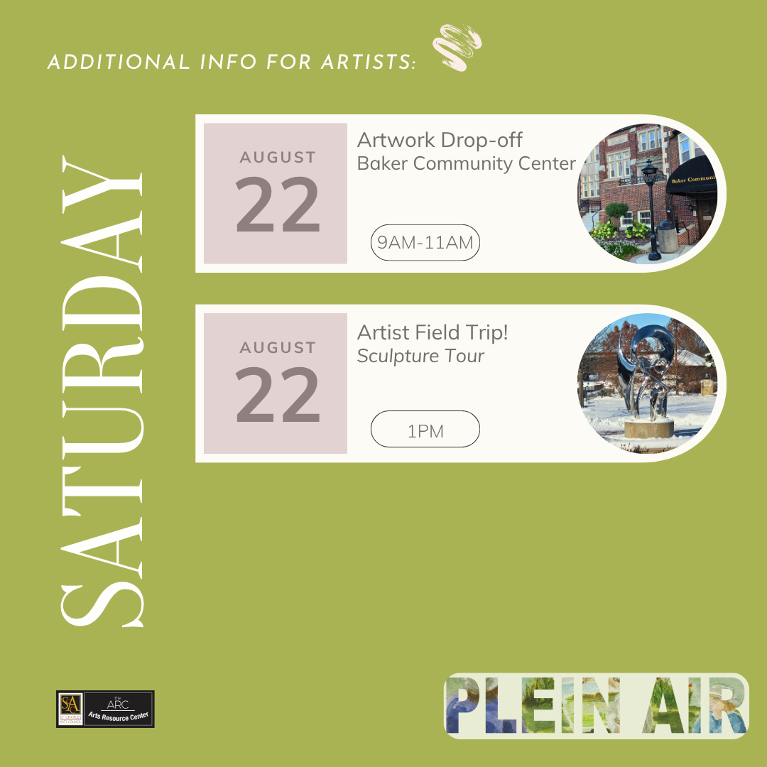 Saturday Artist Plein Air Schedule
