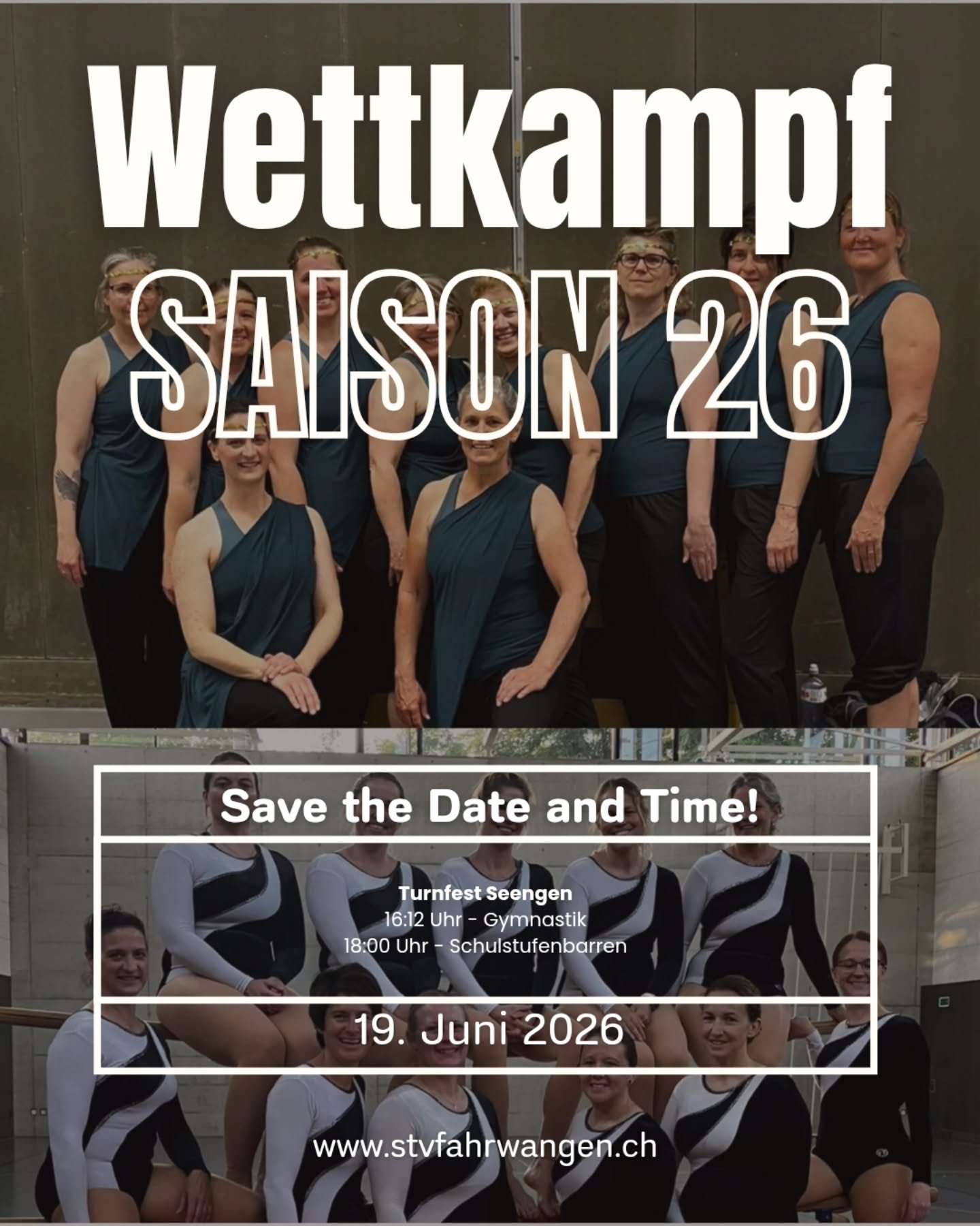 Die Startzeiten der Ladies am Turnfest Seengen💪🏼.

#ladiesfahrwangen #wettkampf #turnfest #turnen #fun