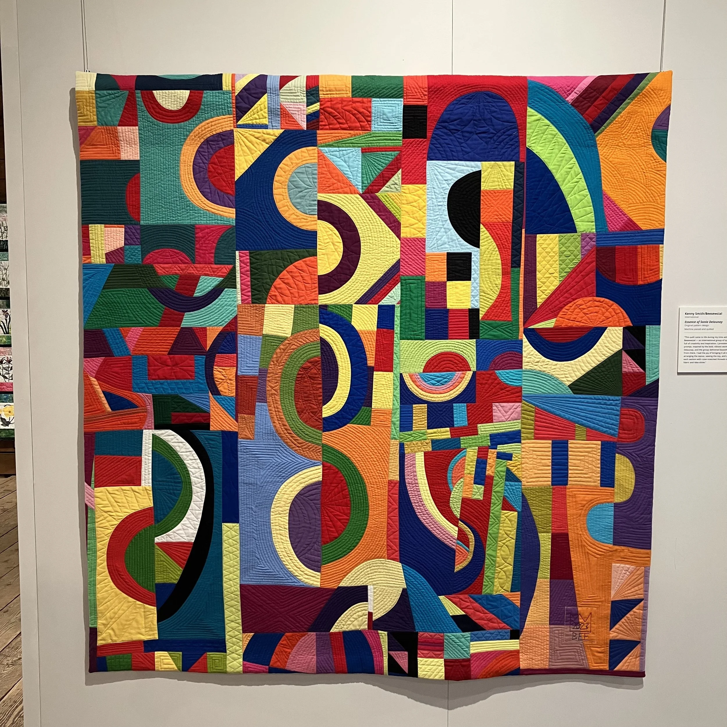 Finished quilt hanging