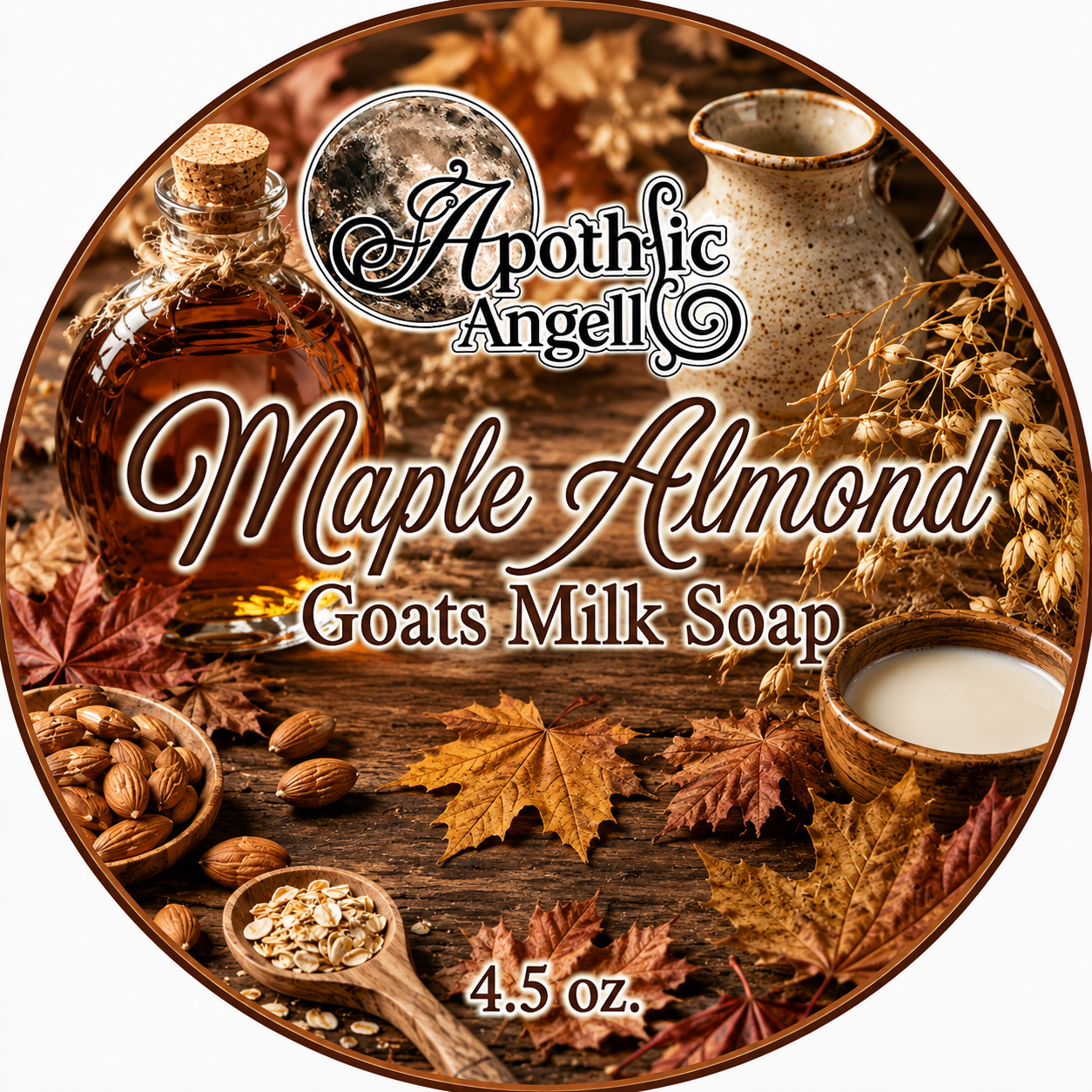 Maple Almond Goats Milk Soap Label front.png