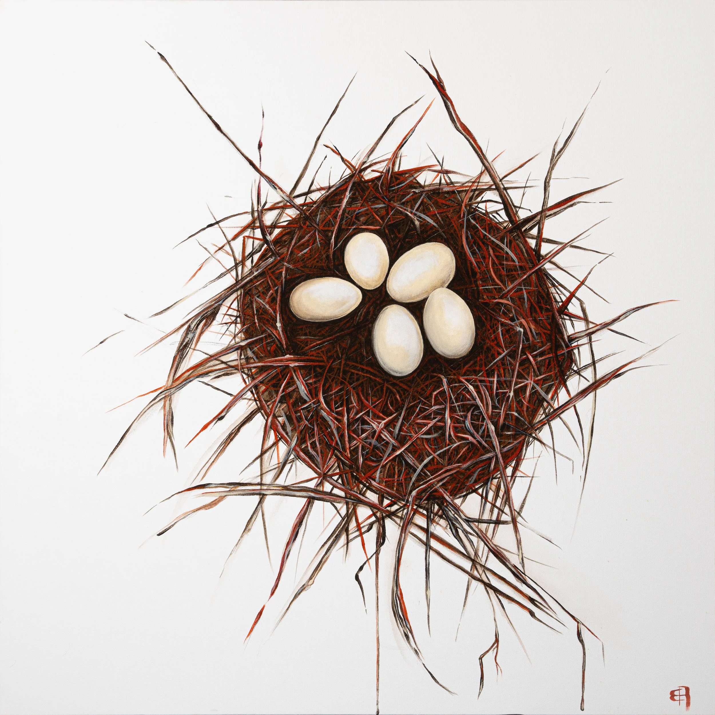 20x20" Heron Nest Print