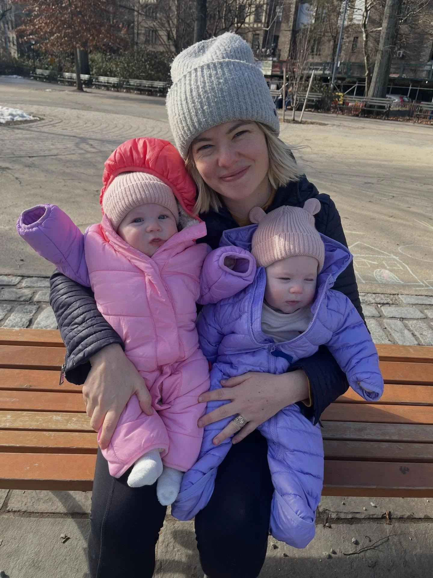 The girls&rsquo; first playground visit. 🛝 A NYC kid right of passage! Swipe to the end for Arlo&rsquo;s pure enthusiasm for pushing his sister on the swing for the first time. 🥹