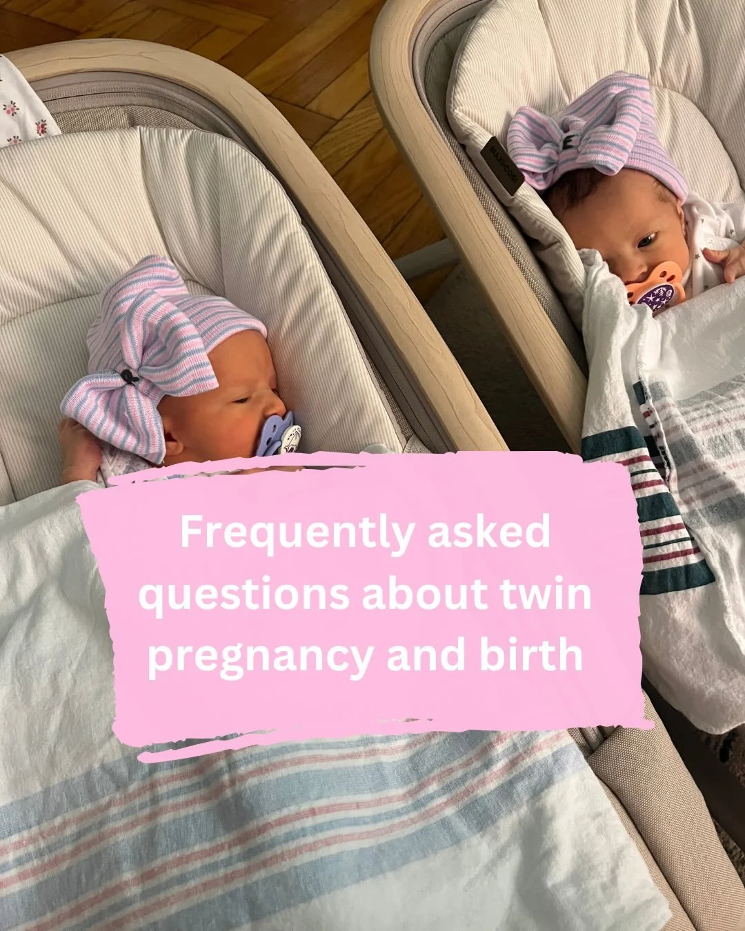 A lot of you have asked about my pregnancy + delivery for my mono-di twins, Ellie and Ria. 🩷 Answered some frequently asked questions. Swipe to the end for my pregnancy craving I couldn&rsquo;t have which I 100% overdid it on once they were born. 😅