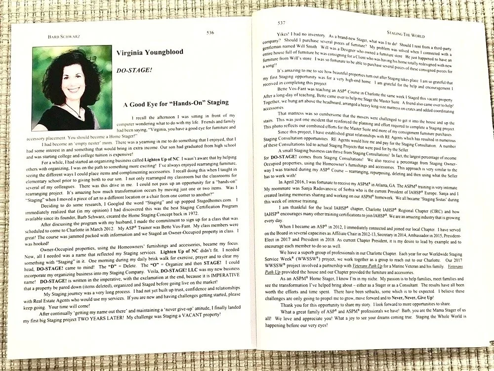 Photograph of Virginia Youngblood with dark, curly hair, smiling, dressed professionally, on a page of her resume or professional profile.