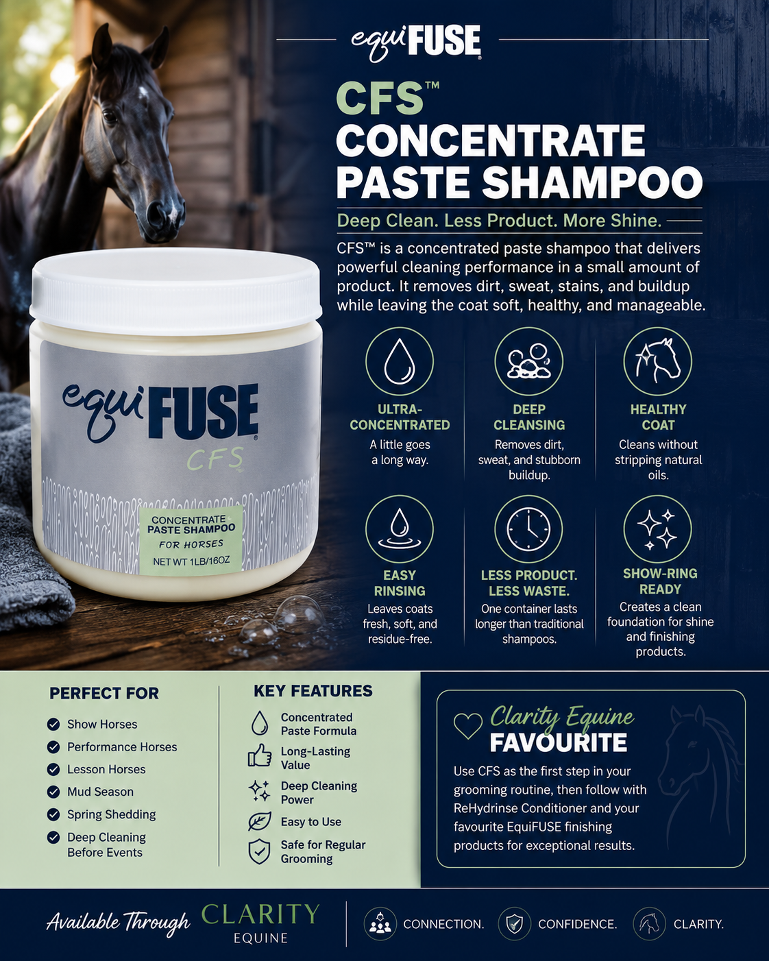 CFS™ Concentrate + Paste Horse Shampoo 1lb