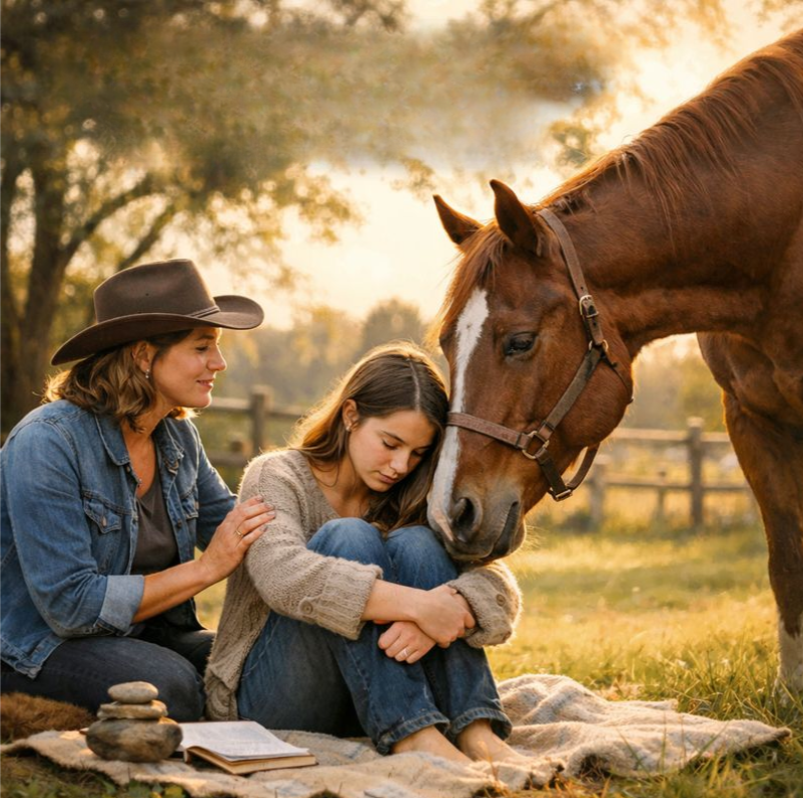 Equine-Assisted Psychotherapy Session