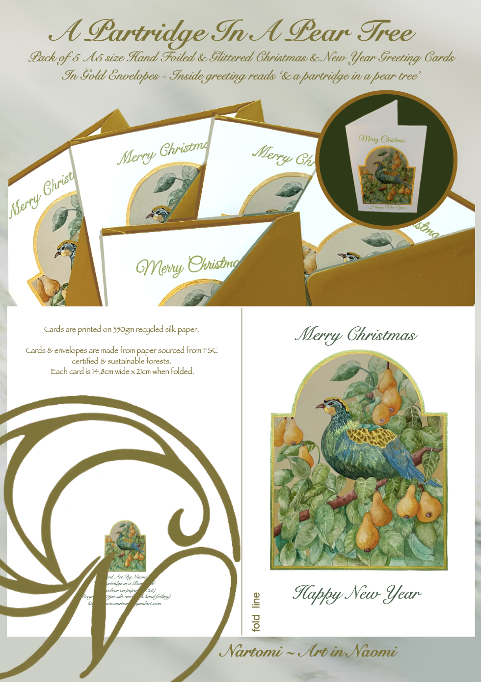 A Partridge In A Pear Tree Christmas Greeting Cards