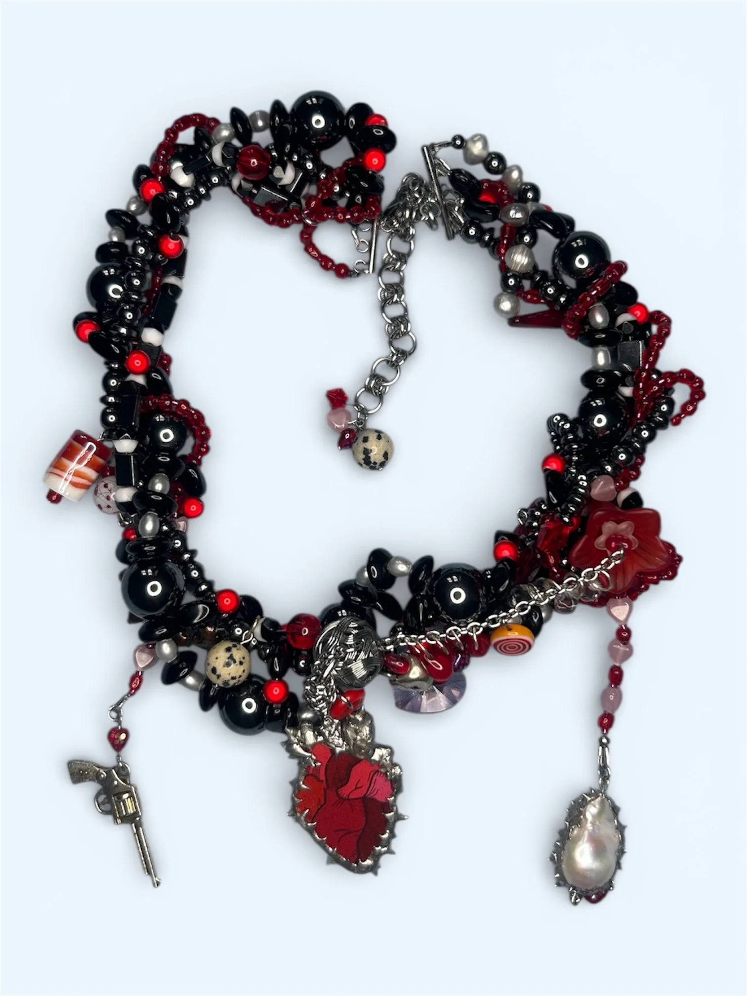 Corazón Swirly Style Necklace - 5 strand