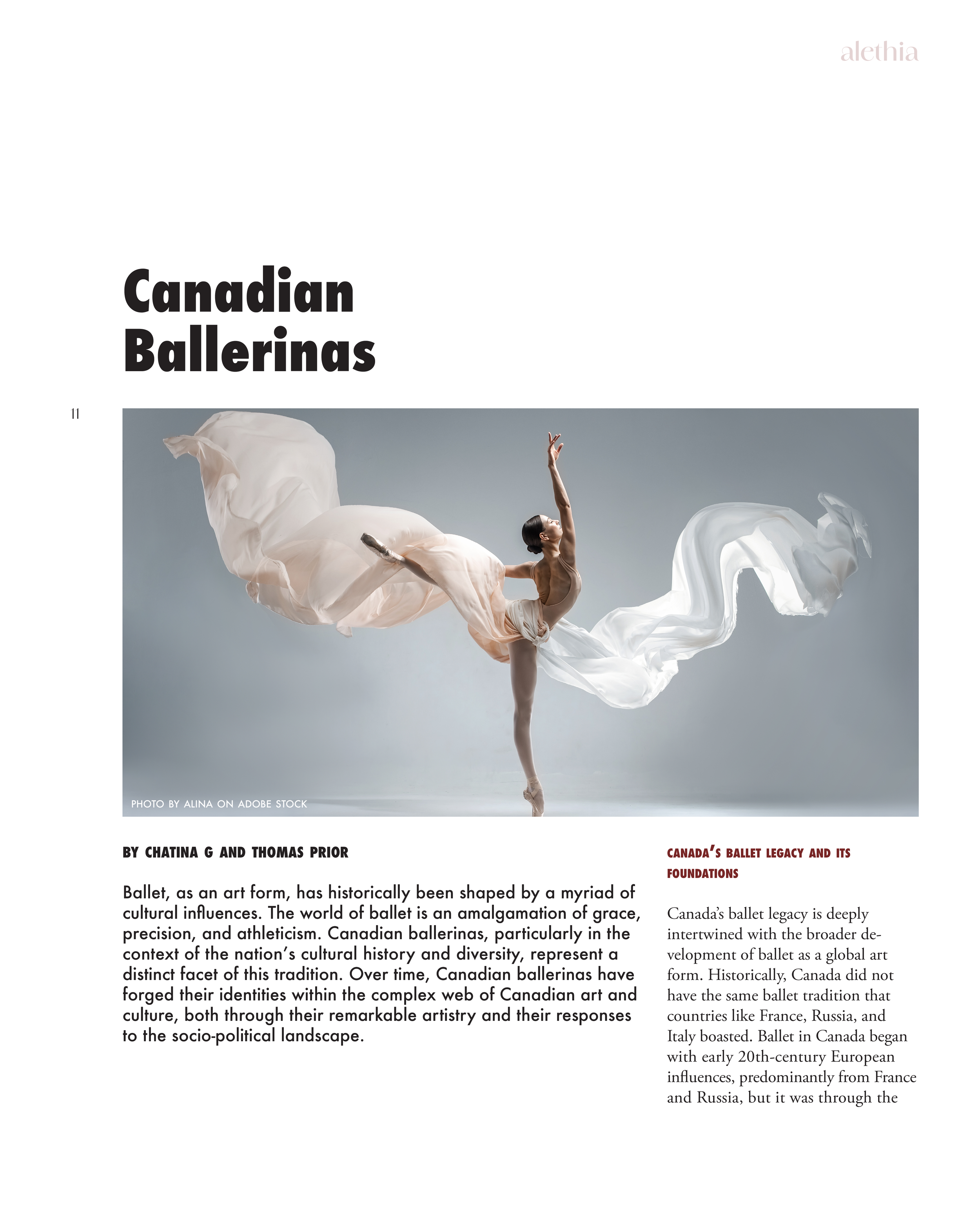 A ballet dancer performing a pose with flowing fabric around her in a studio setting.