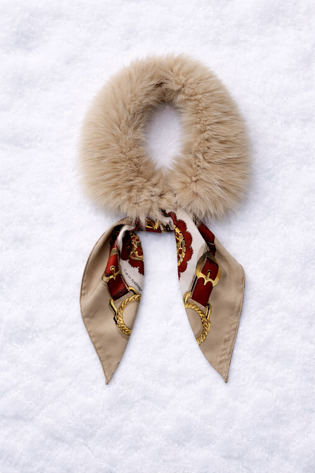 Caribou Snow Bunny Fur Scarf