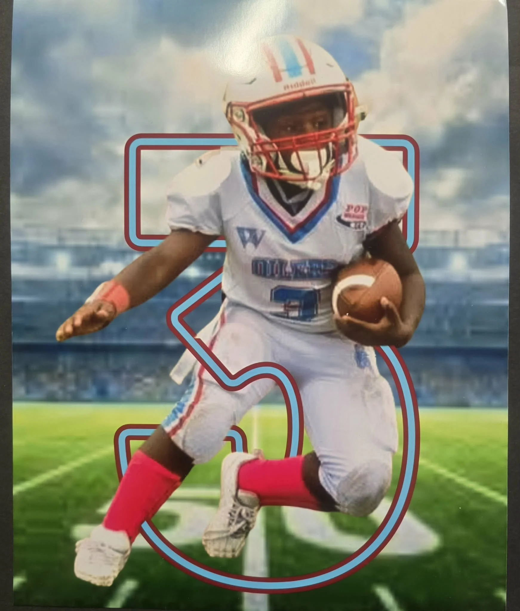 3D player’s number  Pop-out 8x10